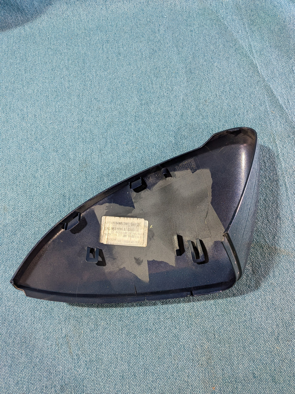 Außenspiegel Abdeckung Blau Golf 7/Touran 510857538A LH5X Gebraucht C10