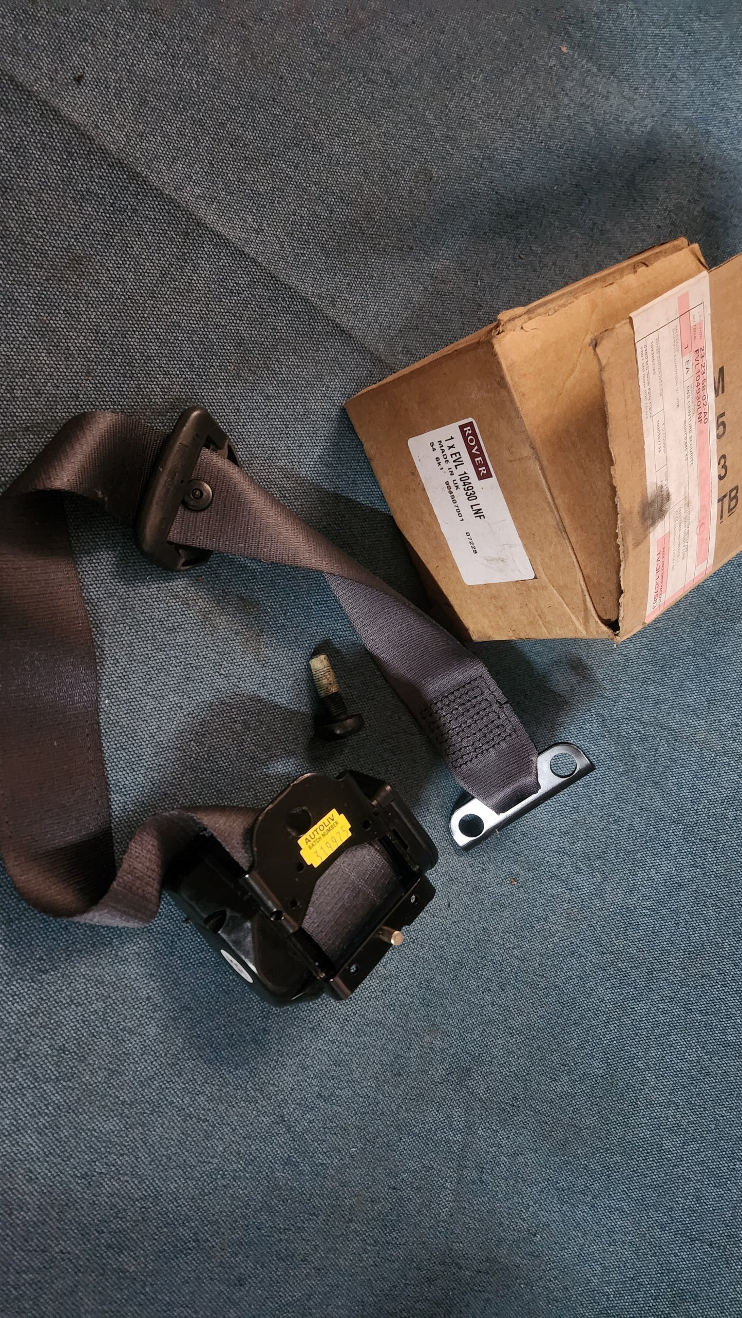 Sicherheitsgurt Rover 200 25 MG ZR Hinten evl104930lnf Nos B3