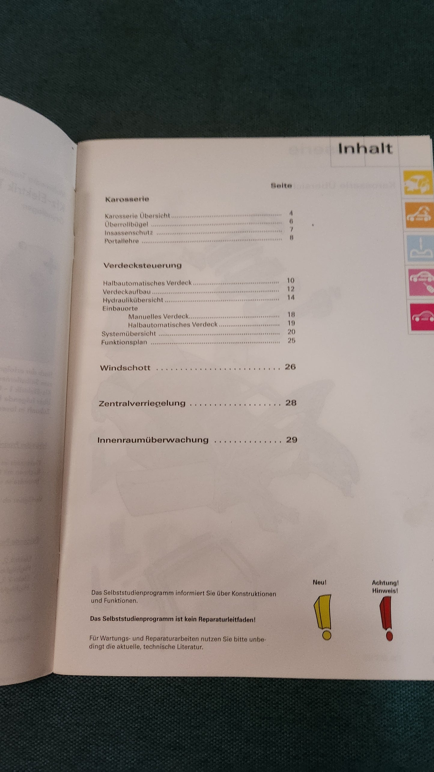 Der Audi TT 8N Roadster Selbststudienprogramm Nr. 220 Reparaturleitfaden Werkstattbuch