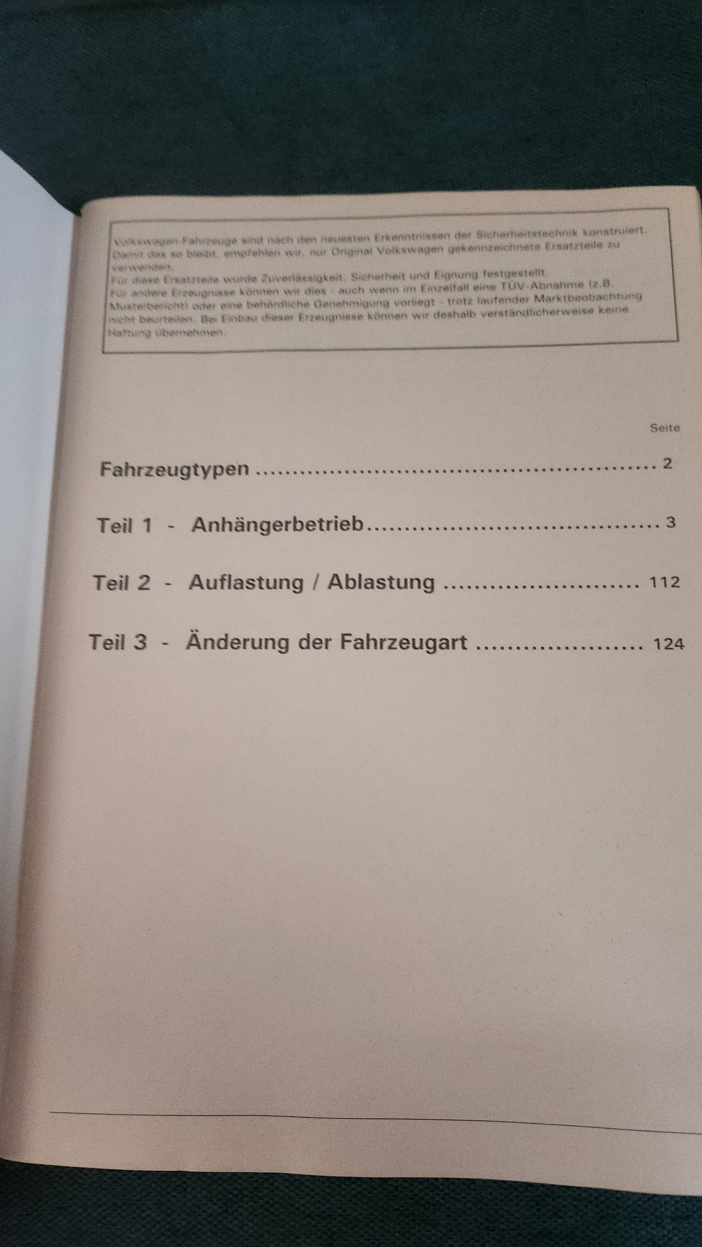 Ratgeber Anhängerbetrieb Auflastung Ablastung Änderung der Fahrzeugart LT1, LT2 D Werkstattbuch