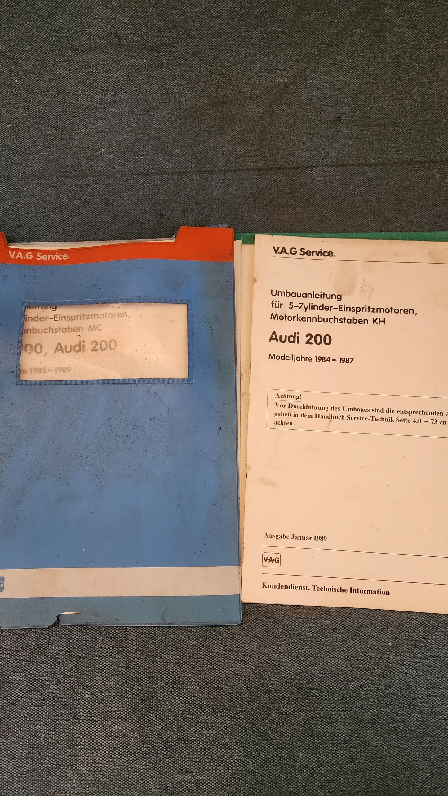 Audi 100/200 C3 MC KH 2.2 Turbo Motor Reparaturleitfaden Werkstattbuch