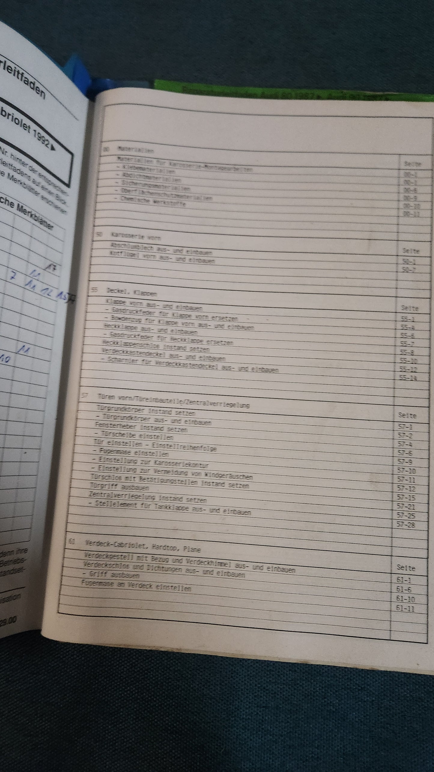 Audi 80/90 Cabriolet B3 Typ 89 Karosserie Montagearbeiten 1992 Reparaturleitfaden Werkstattbuch