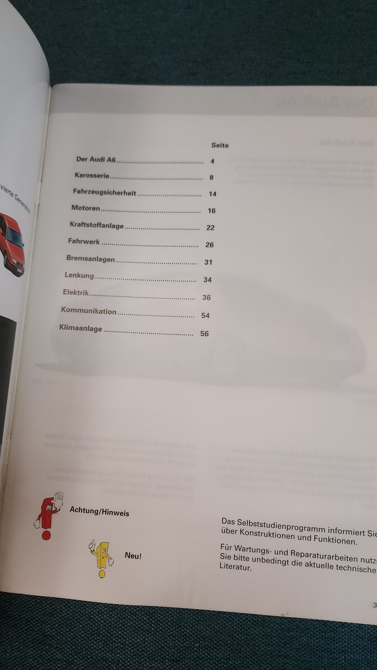 Der Audi A6 C5 98 Selbststudienprogramm Reparaturleitfaden Werkstattbuch