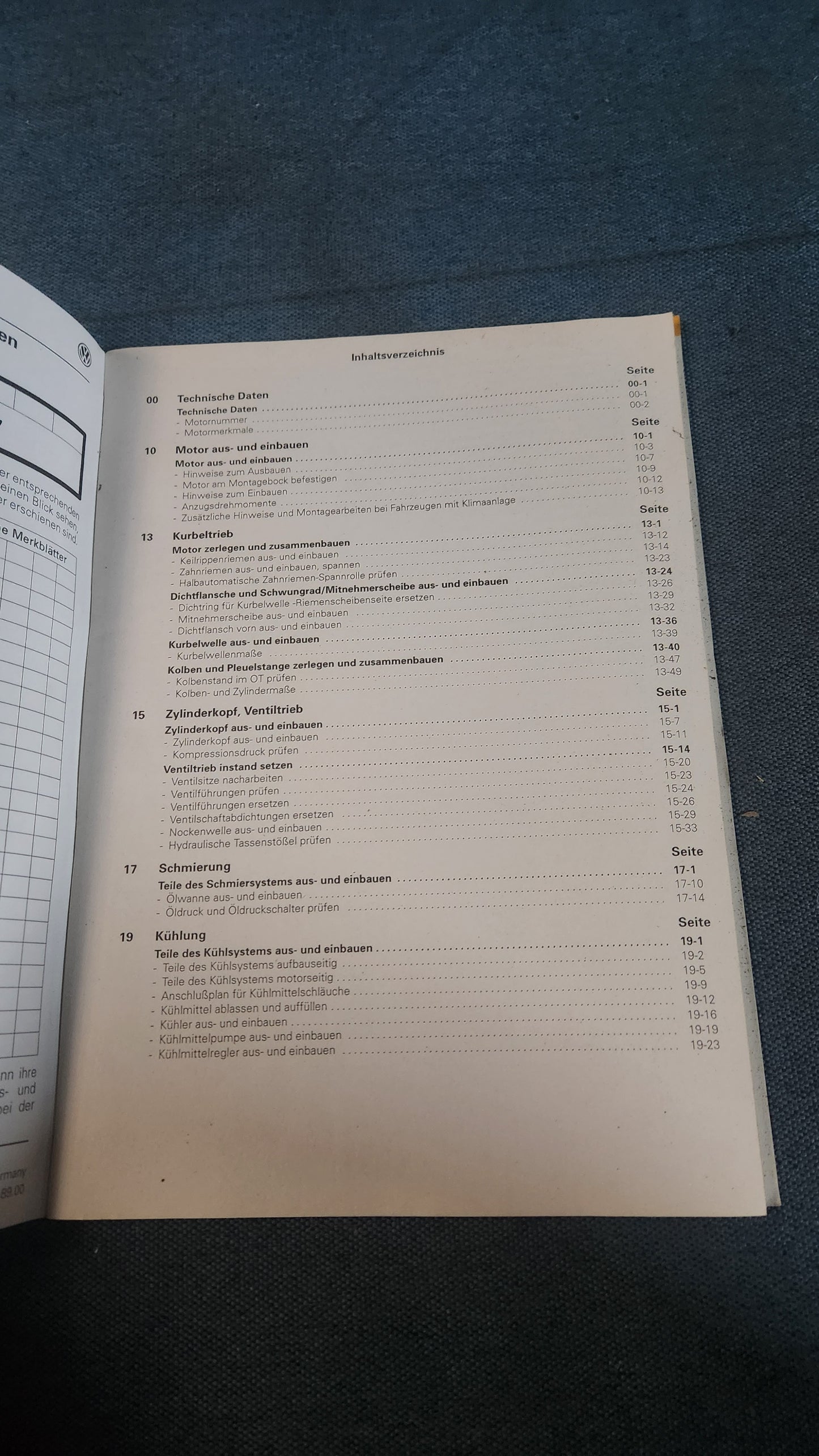 Golf 4 AGR AHF ALH Motor Reparaturleitfaden Werkstattbuch