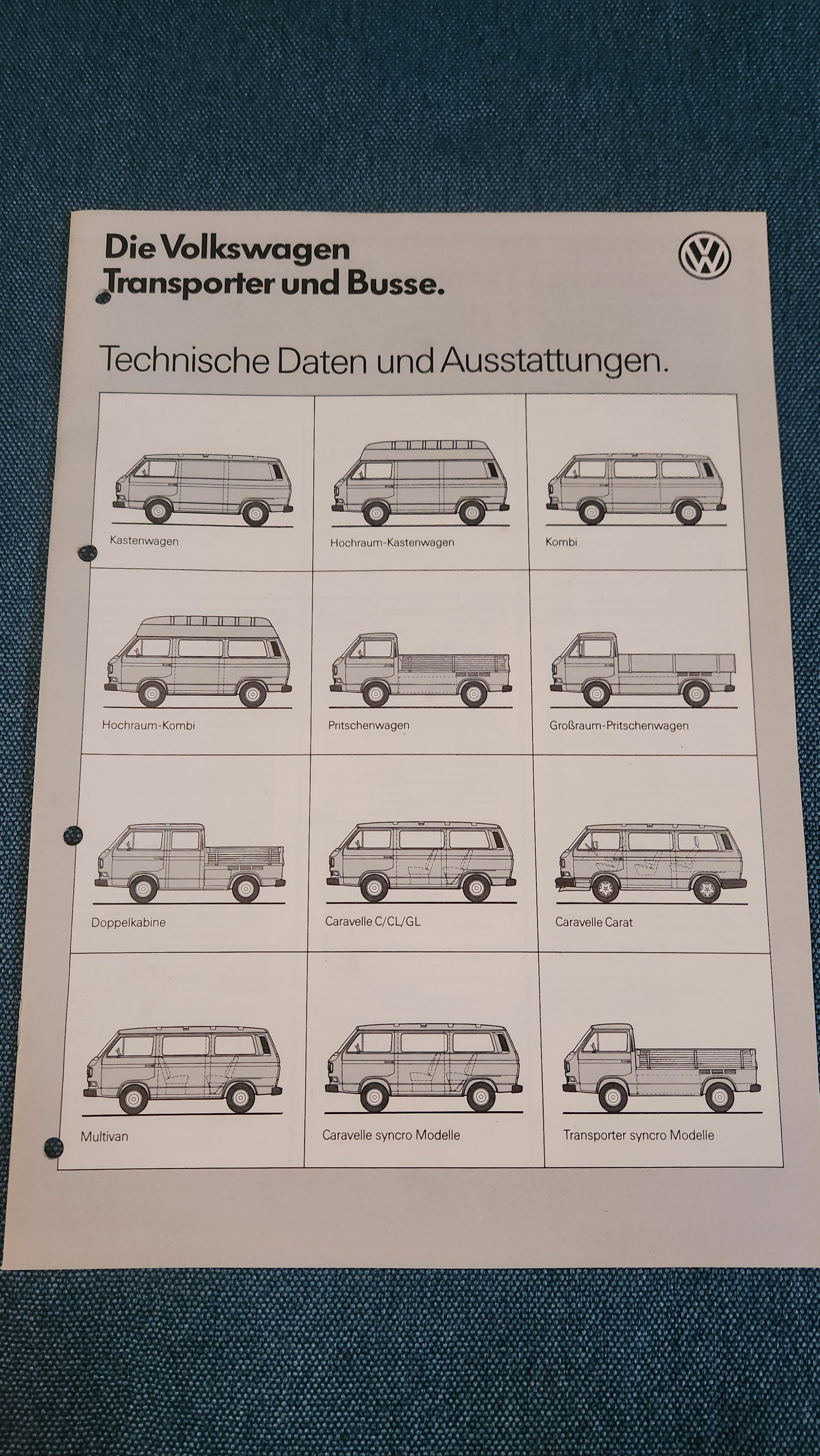 T3 Bus The Volkswagen Transporters and Buses Technical Data and Equipment
