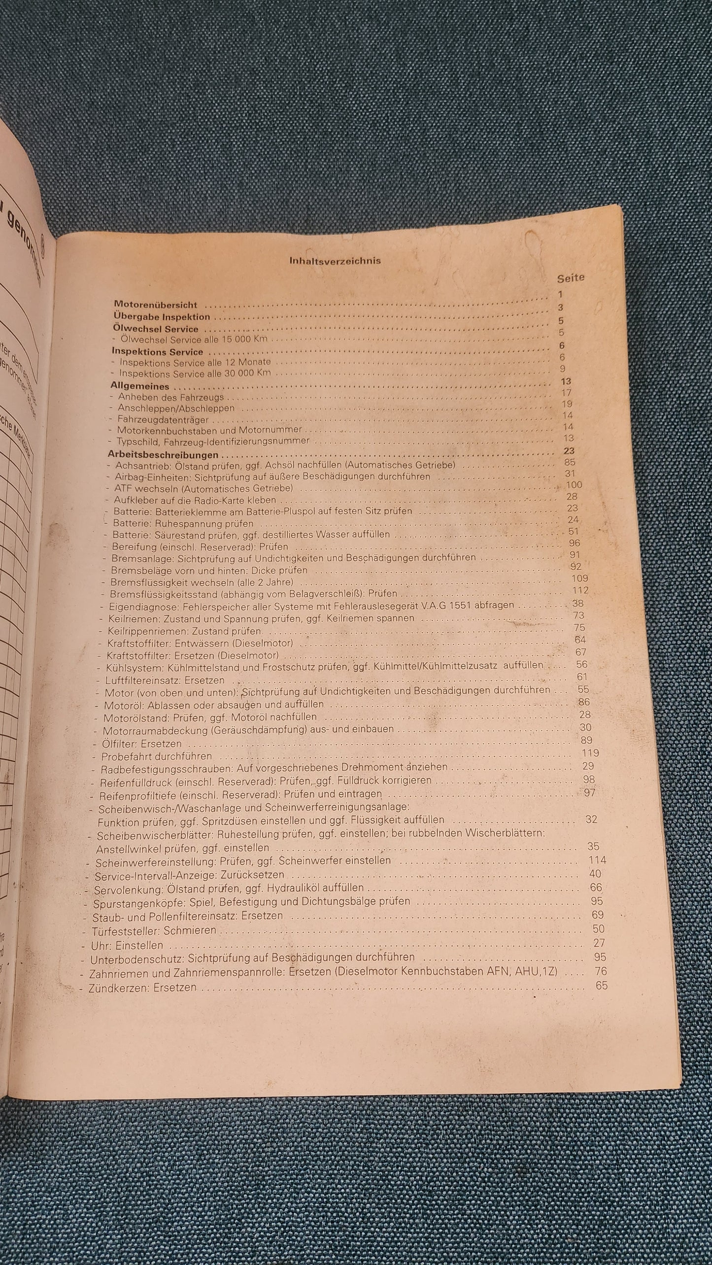 Sharan Maintenance, specifically Repair Guide and Workshop Manual