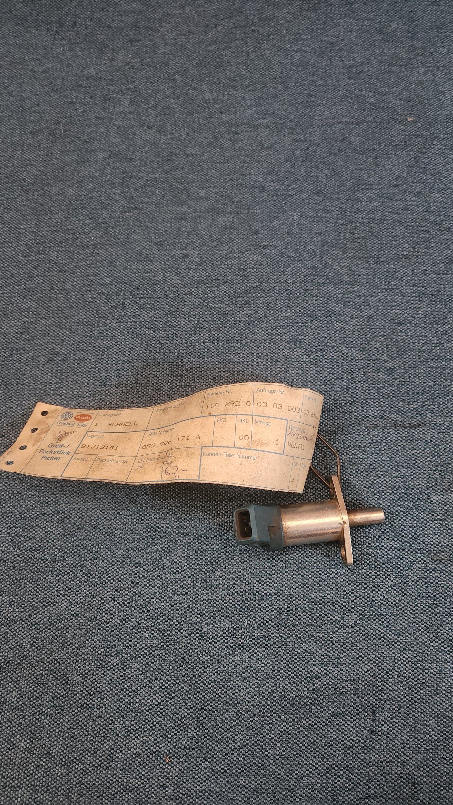 Kaltstartventil Golf/Jetta/2/Passat 32B B2/Audi 80/90/B2/100/200/C2/C3/Quattro/Porsche 911 035906171A NOS G9