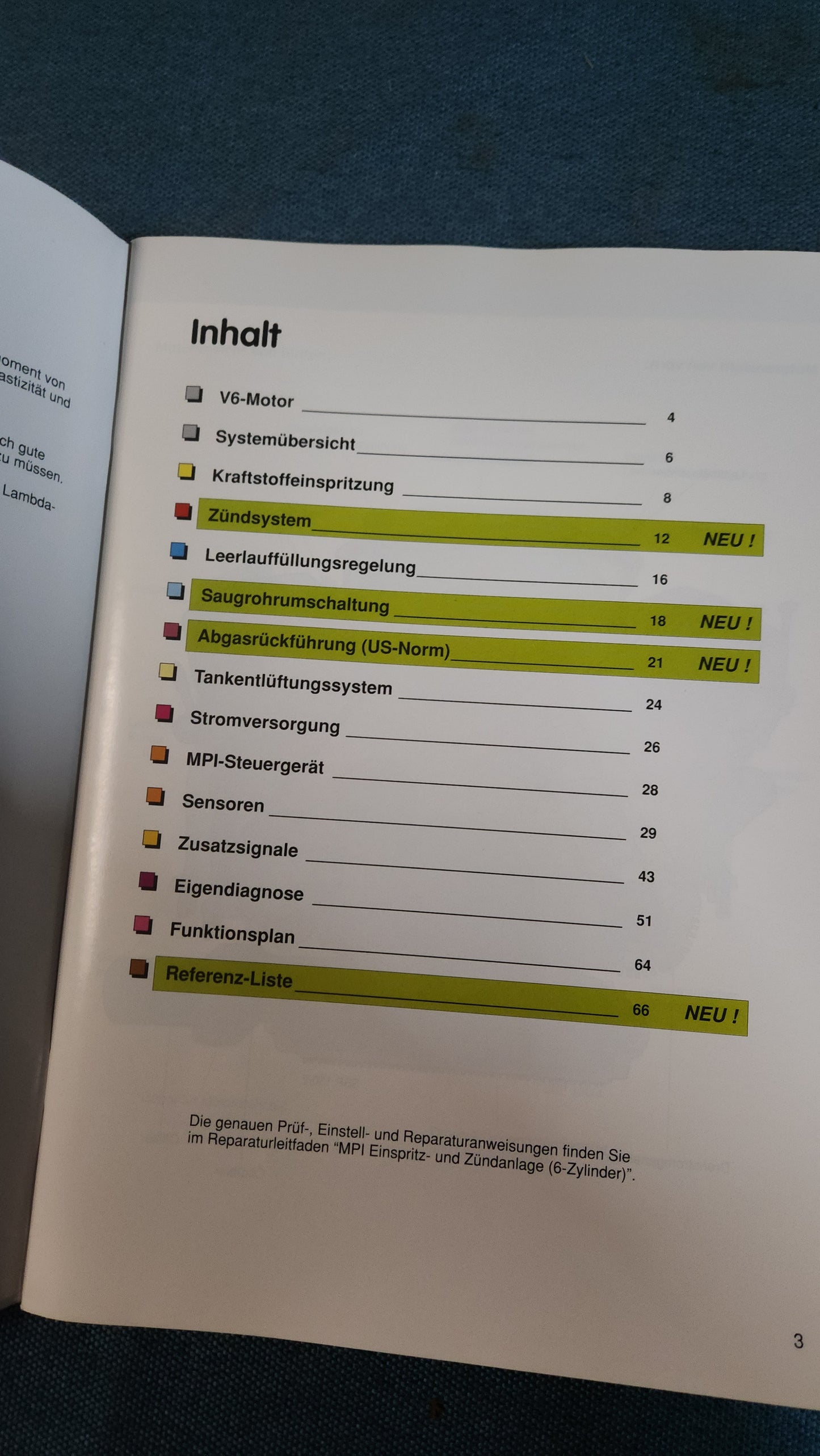 MPI in the Audi V6 engine Self-study program No. 130 Workshop manual
