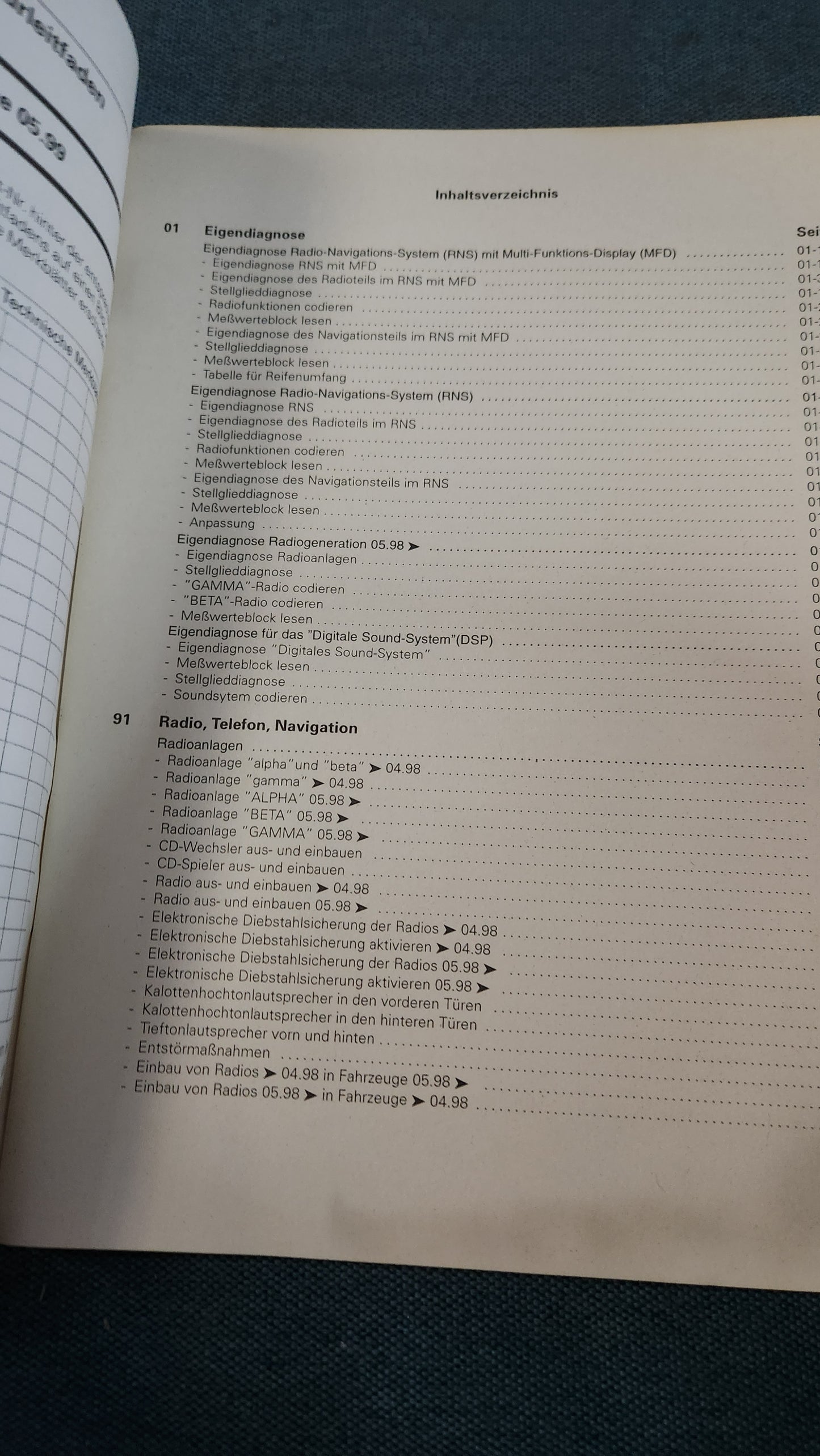 Golf 4 Bora Radio Telefon Navigation Reparaturleitfaden Werkstattbuch