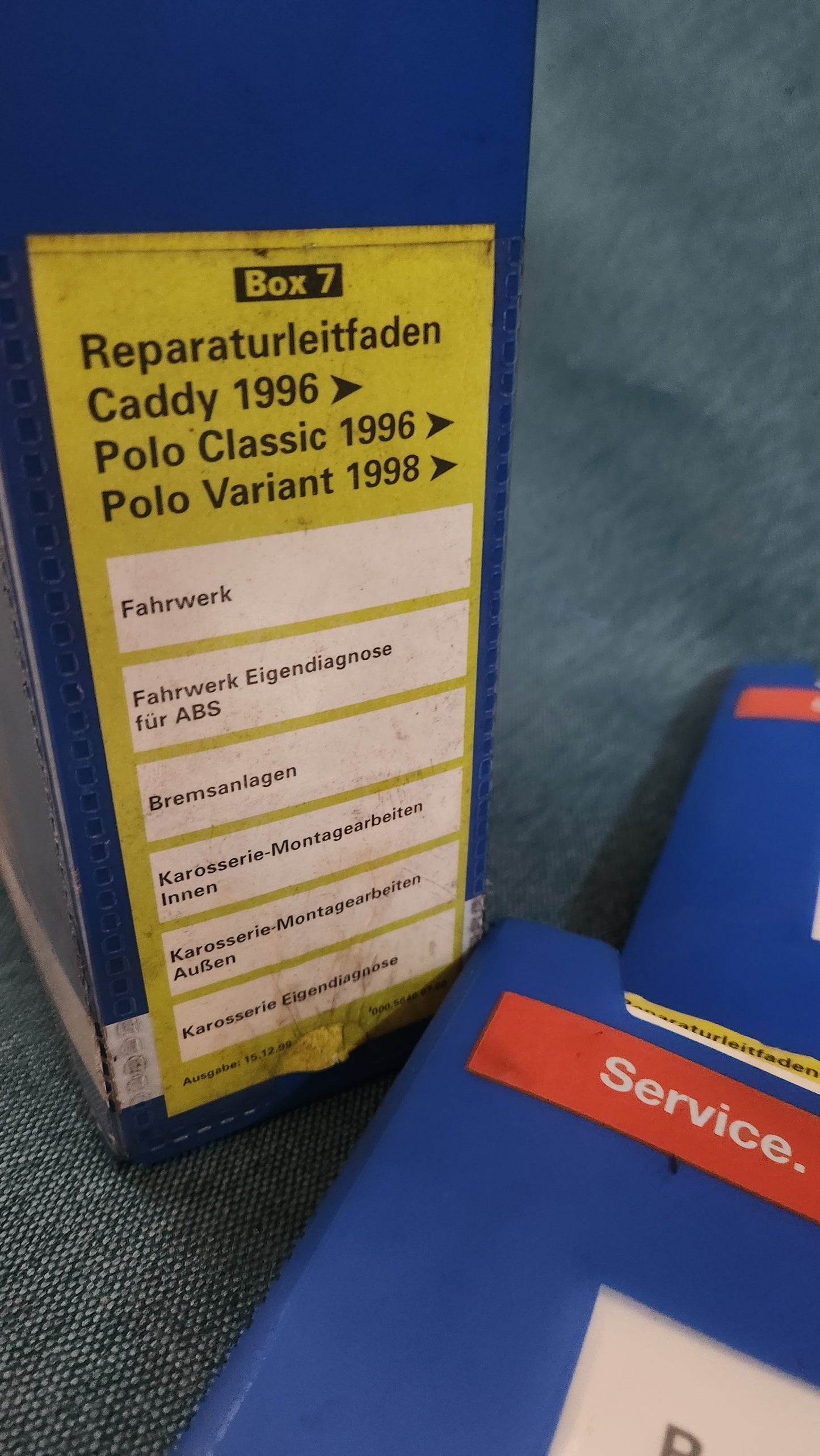 Polo 6n Typ 3 Caddy 9KV Reparaturleitfaden Werkstattbuch