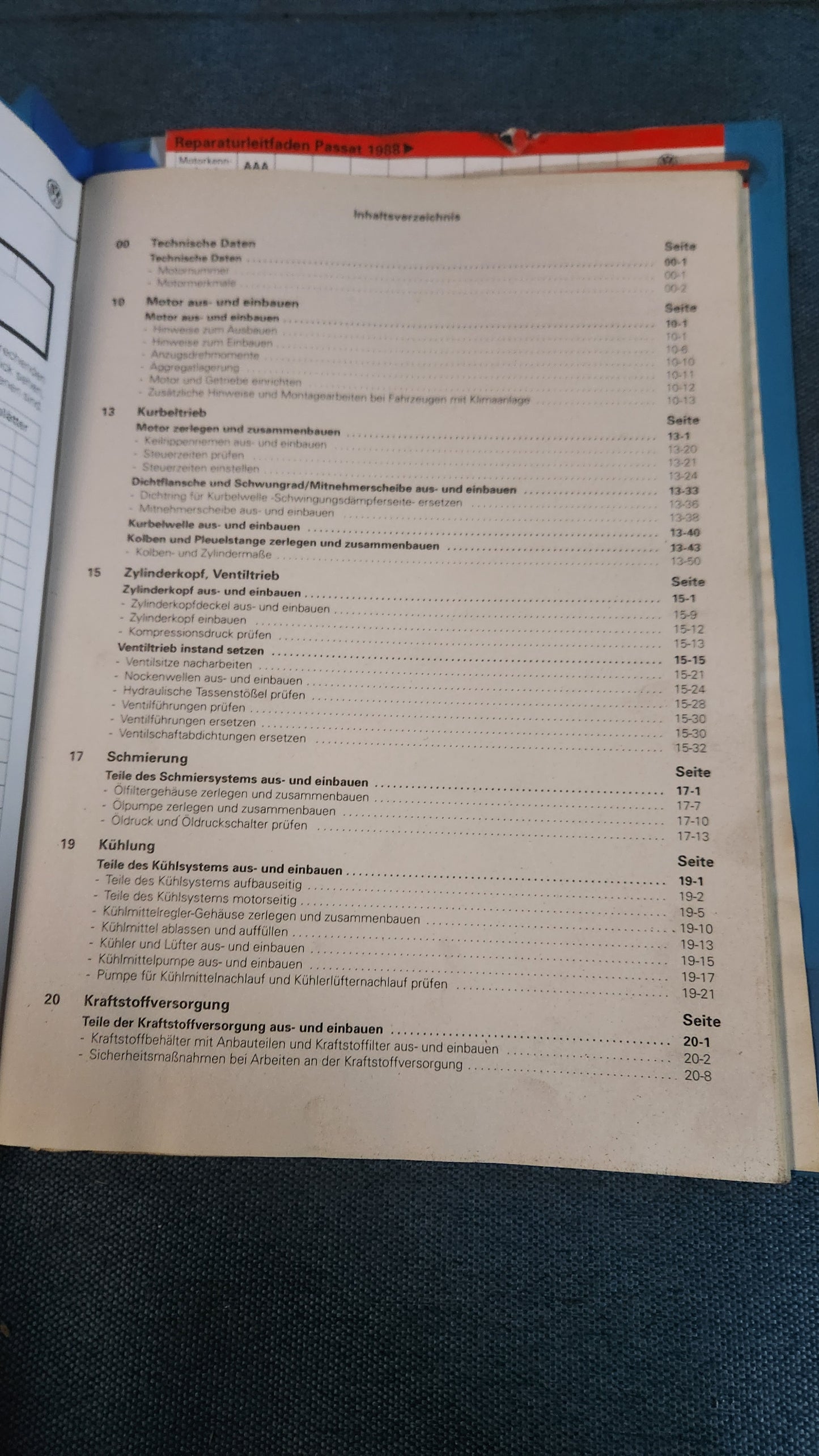 Passat 35I B3 Vr6 AAA Reparaturleitfaden Werkstattbuch