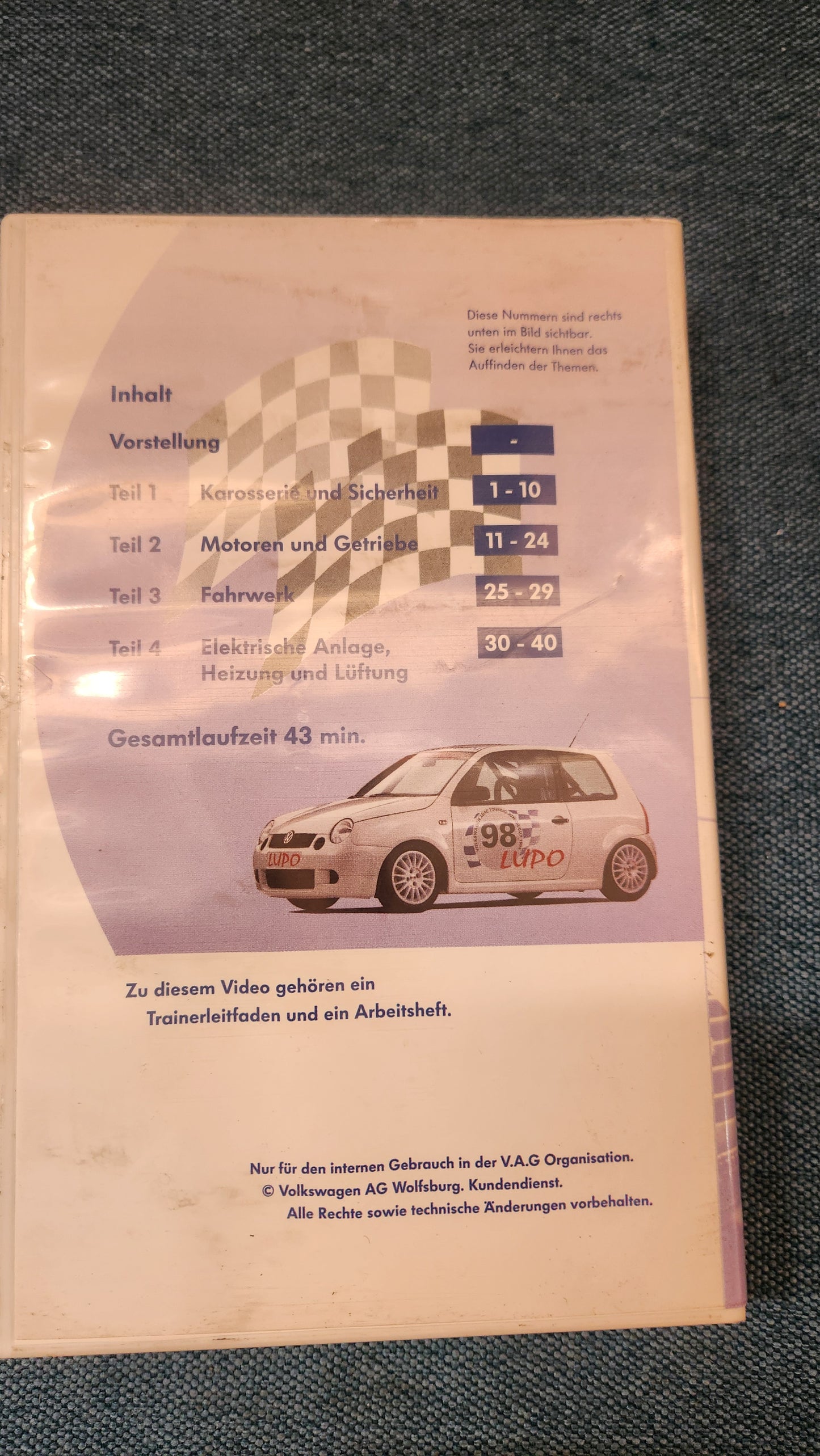 Lupo 99 Reparaturleitfaden Werkstattfilm VHS