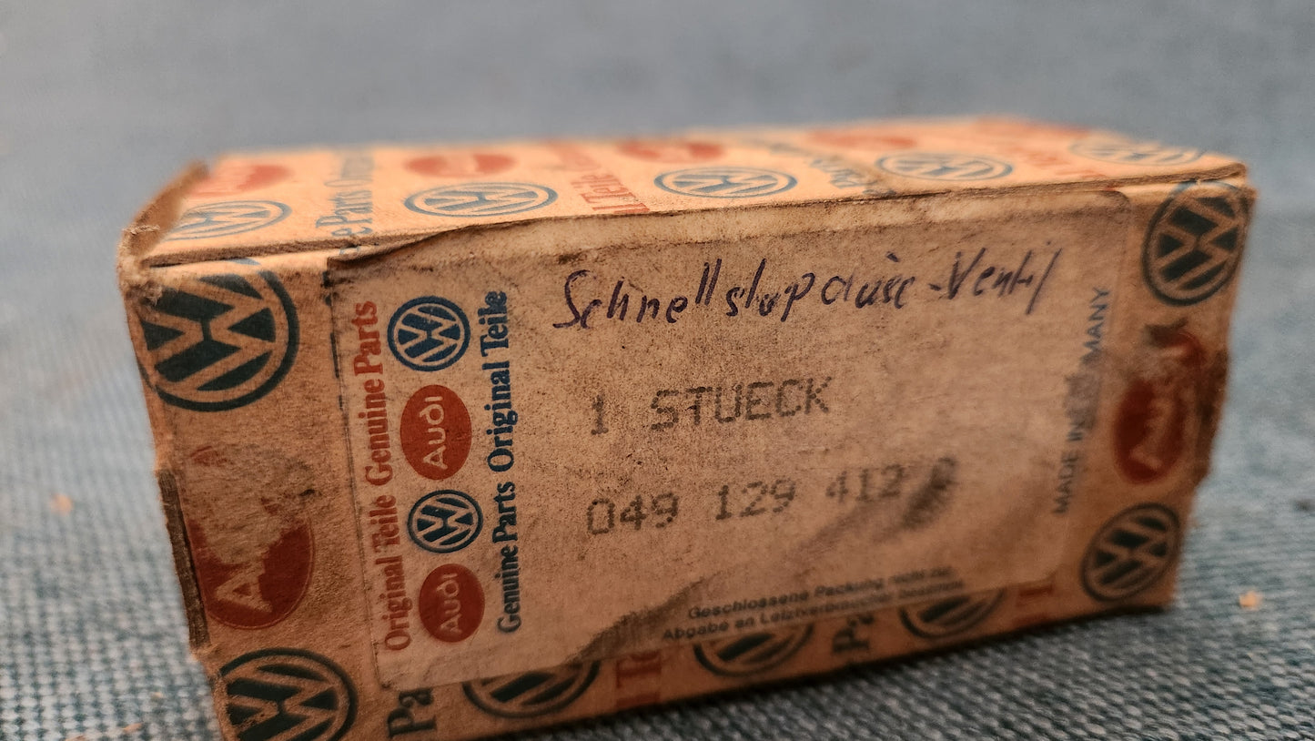 Leerlauf-Abschaltventil / Umlaufschaltventil, für Vergaser T 1/2/3 Golf 1 Caddy Jetta 1 Käfer Typ1 049129412C Nos A3