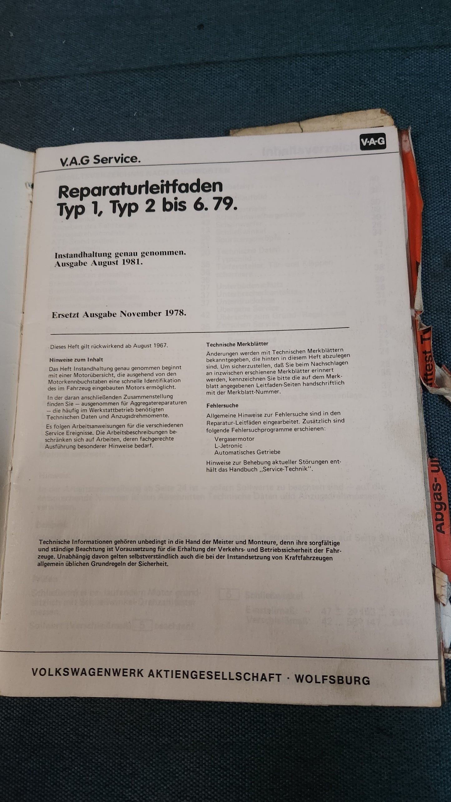 Typ 1/2 Instandhaltung genau genommen Reparaturleitfaden Werkstattbuch