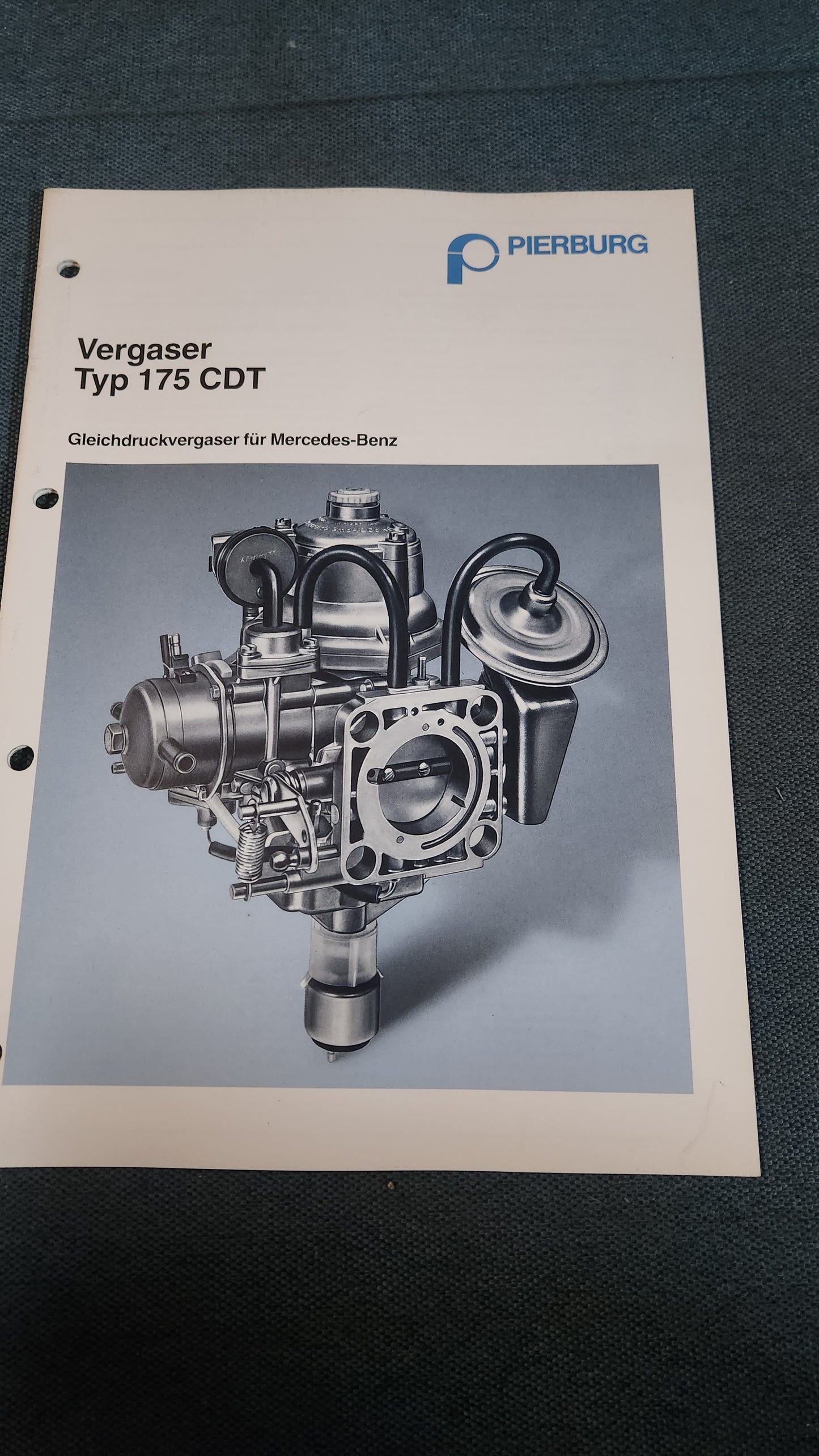 Vergaser Typ 175 CDT Gleichdruckvergaser für Mercedes Benz Pierburg Reparaturleitfaden Werkstattbuch