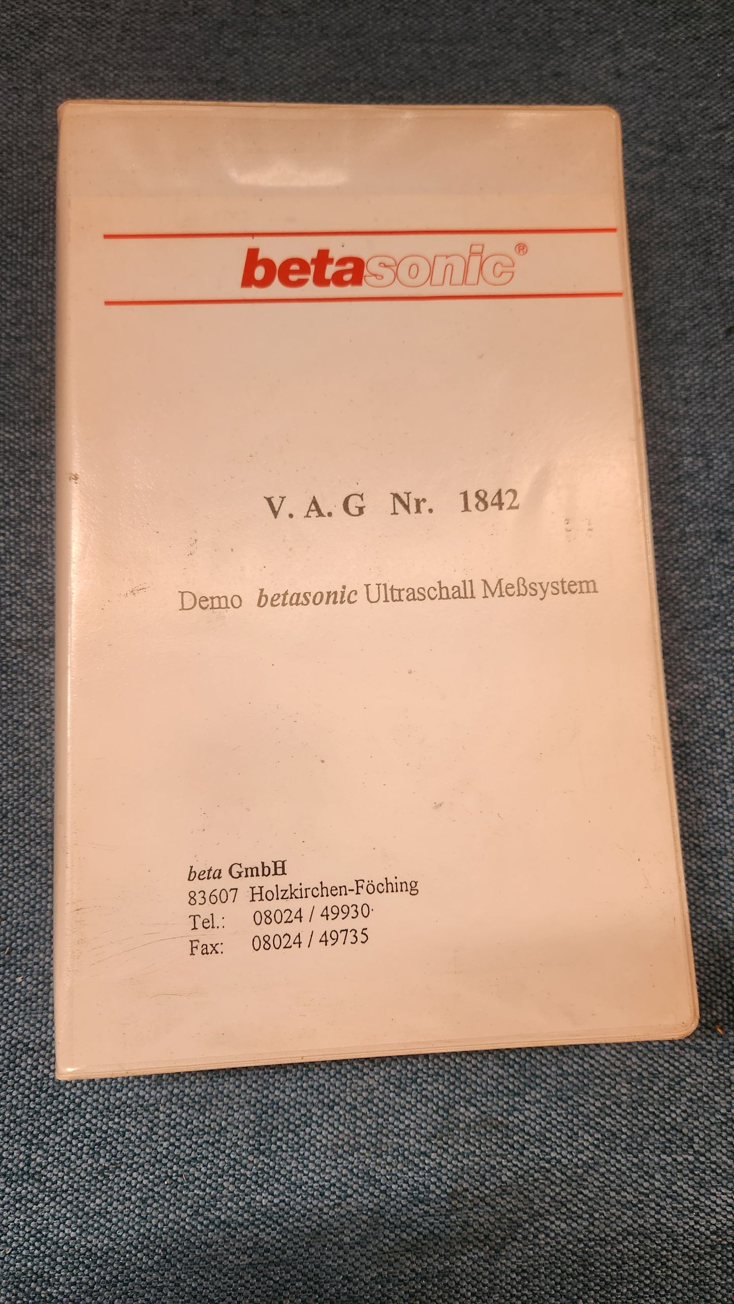 VAG 1842 Betasonic Ultraschall Meßsystem Reparaturleitfaden Werkstattfilm VHS