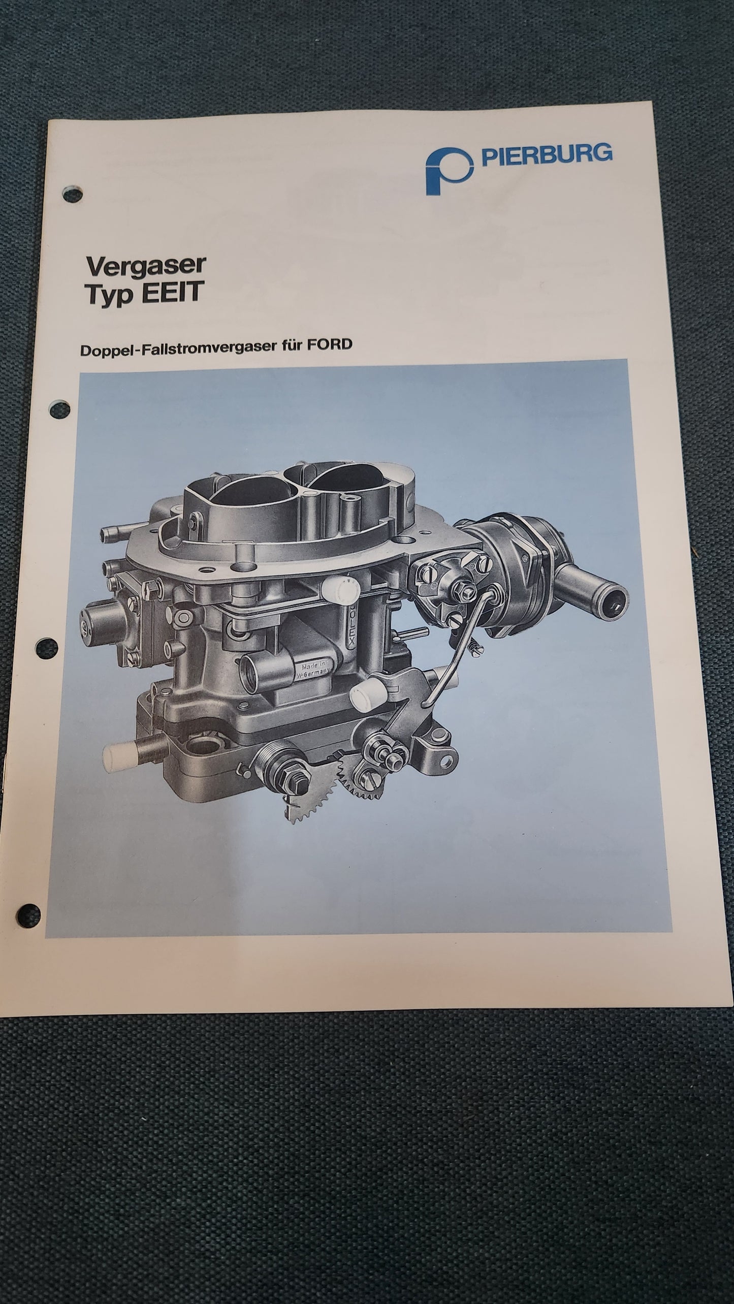 Vergaser Typ EEIT Doppel Fallstromvergaser für Ford Reparaturleitfaden Werkstattbuch