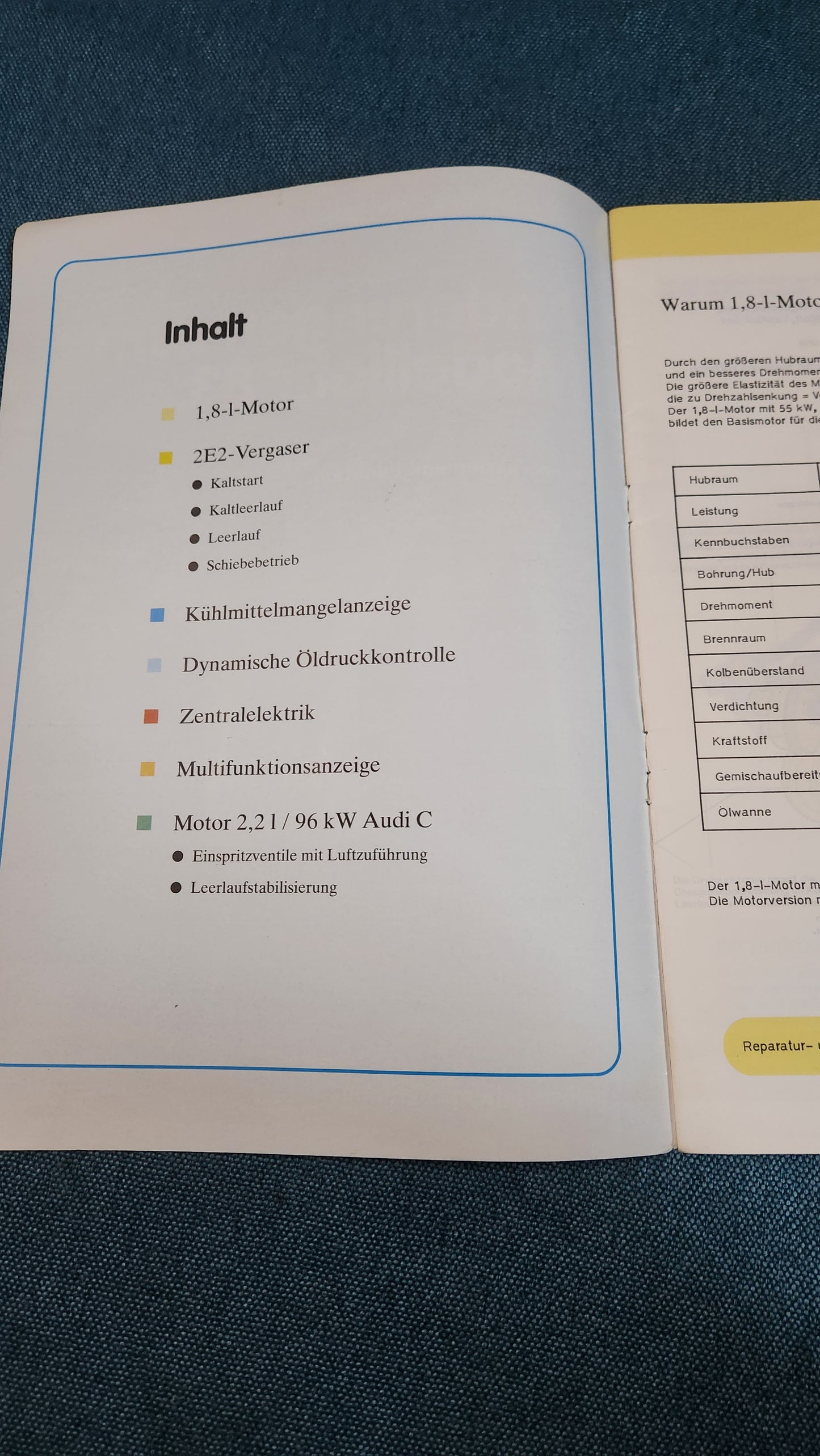 Änderung zum Modelljahr 83 Selbststudienpogramm Nr. 45 Werkstattbuch Reparaturleitfaden