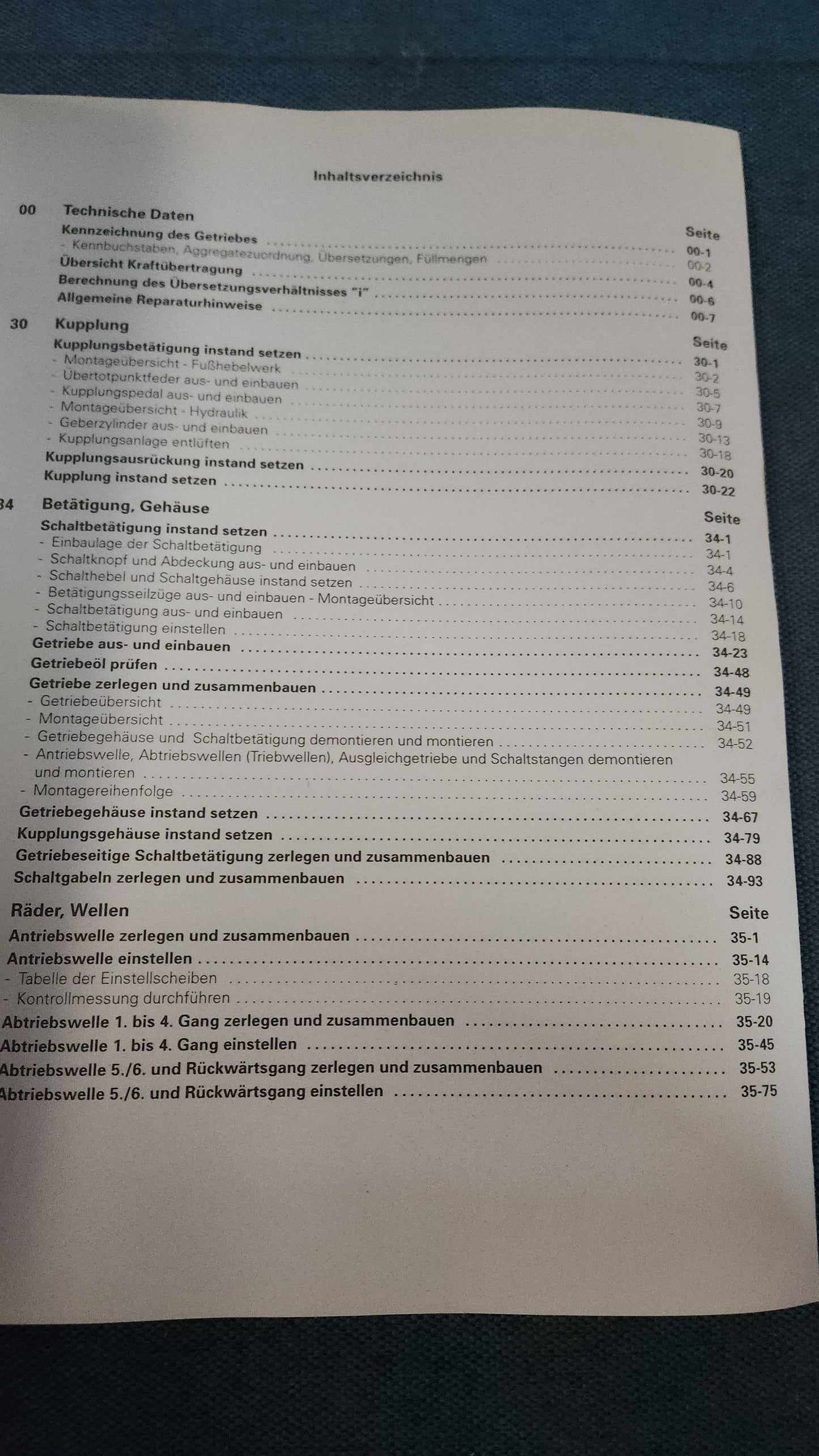 Golf 4 Bora 5-und 6 Gang Schaltgetriebe 02M Reparaturleitfaden Werkstattbuch