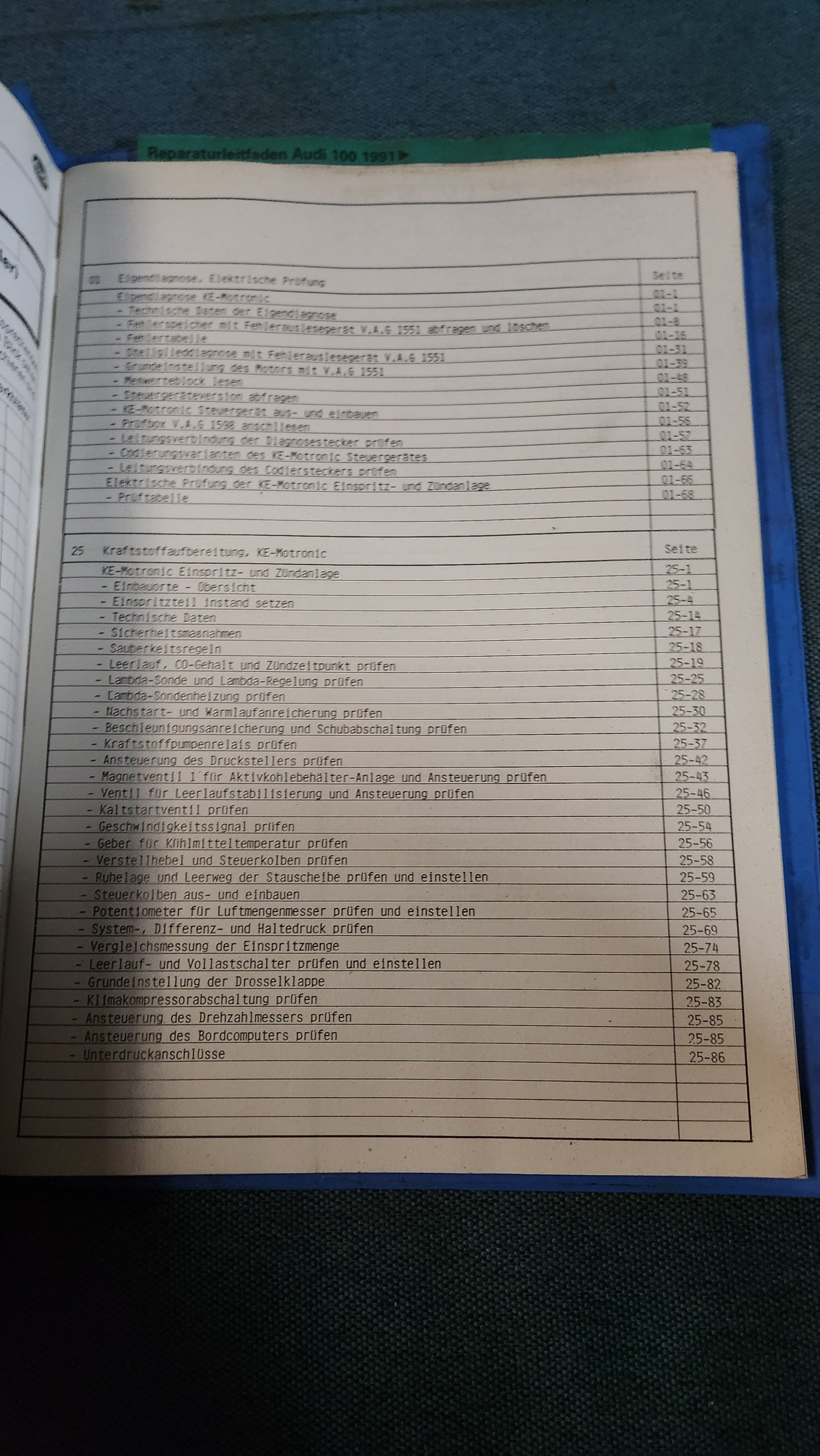 Audi 100 C4 ACE Motor Reparaturleitfaden Werkstattbuch