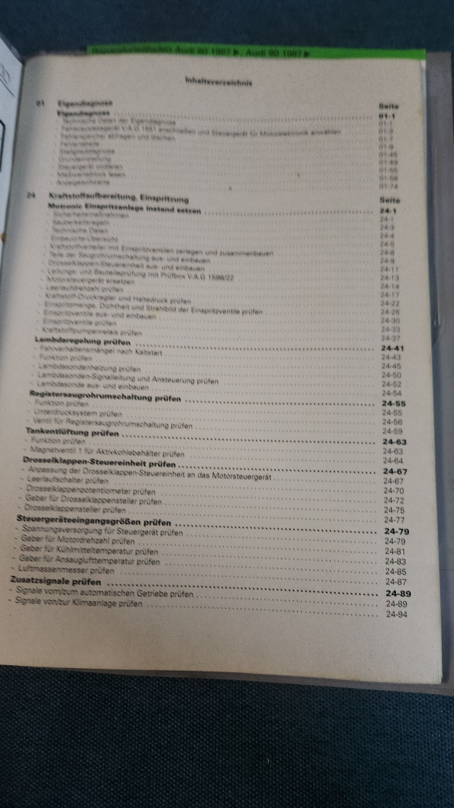 Audi 80/90 B3 ADR Reparaturleitfaden Werkstattbuch