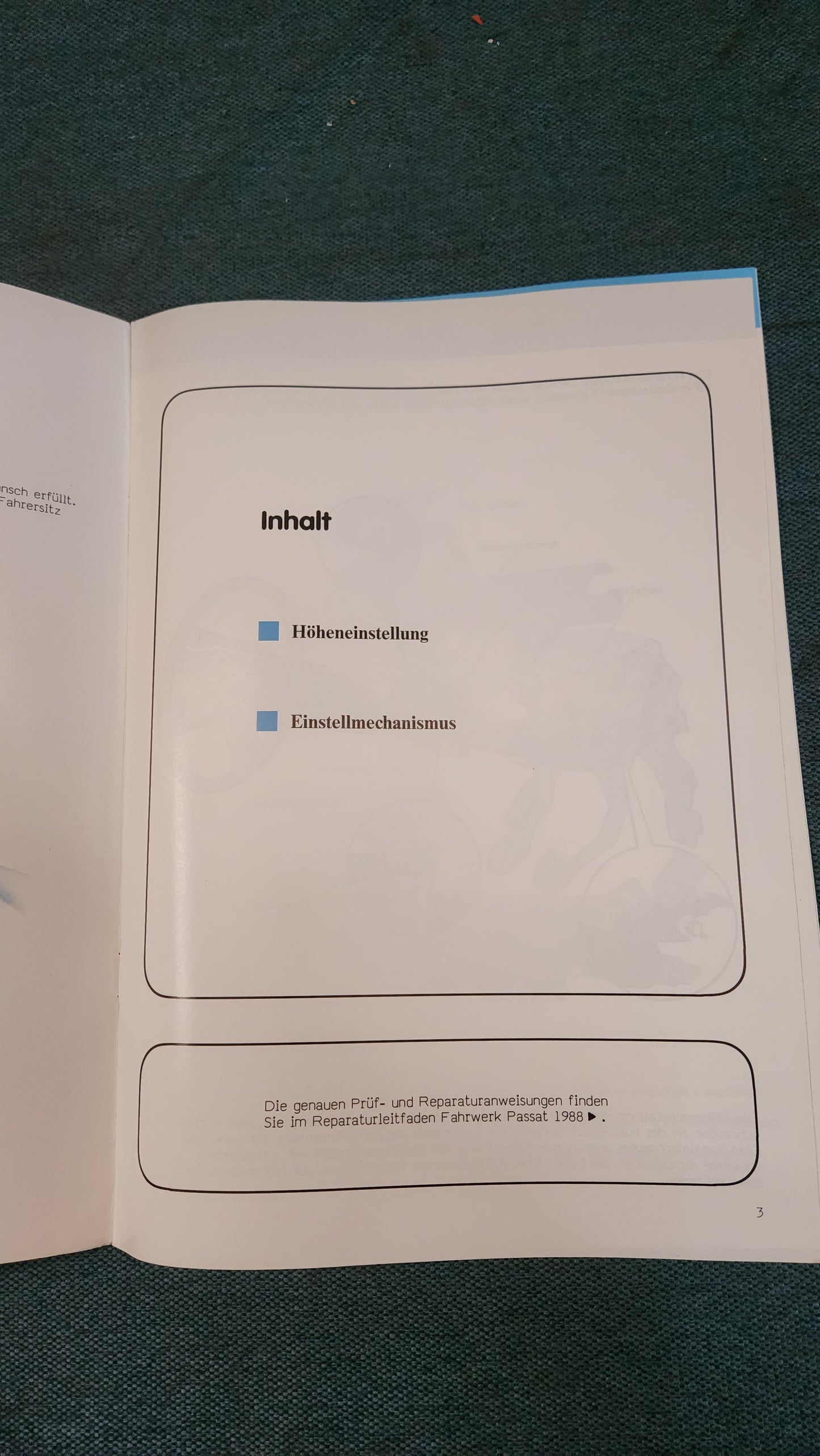 Höheneinstellbares Lenkrad Selbststudienprogramm Nr. 98 Reparaturleitfaden Werkstattbuch