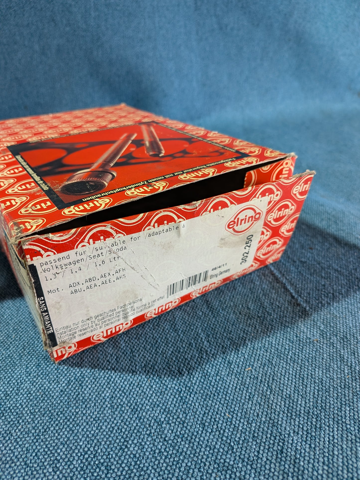 Cylinder Head Bolts Elring 302250 Golf 3/Vento/Polo6N/Caddy 2 9KV 032103384A ADX/ABD/AEX/AFH/ABU/AEA/AEE/AHS NOS/New F10