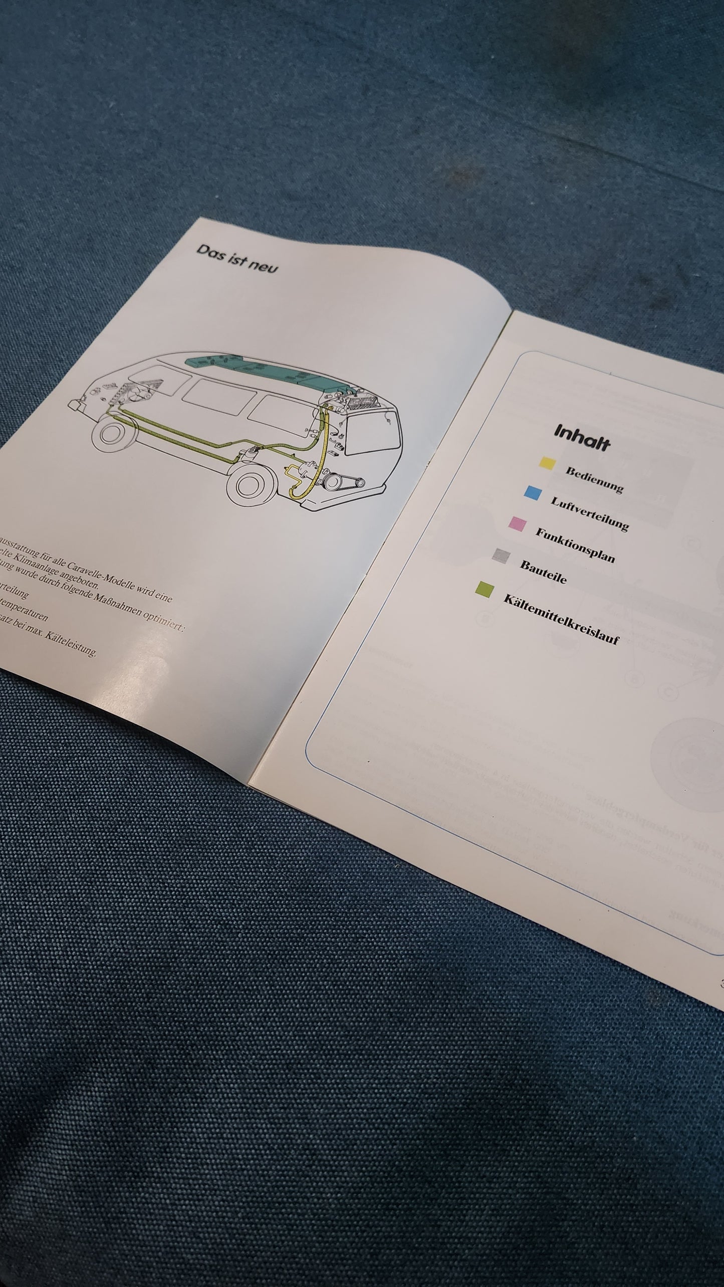 Klimaanlage für Caravelle Modelle Selbststudienprogramm Nr.72 T3 Reparaturleitfaden Werkstattbuch