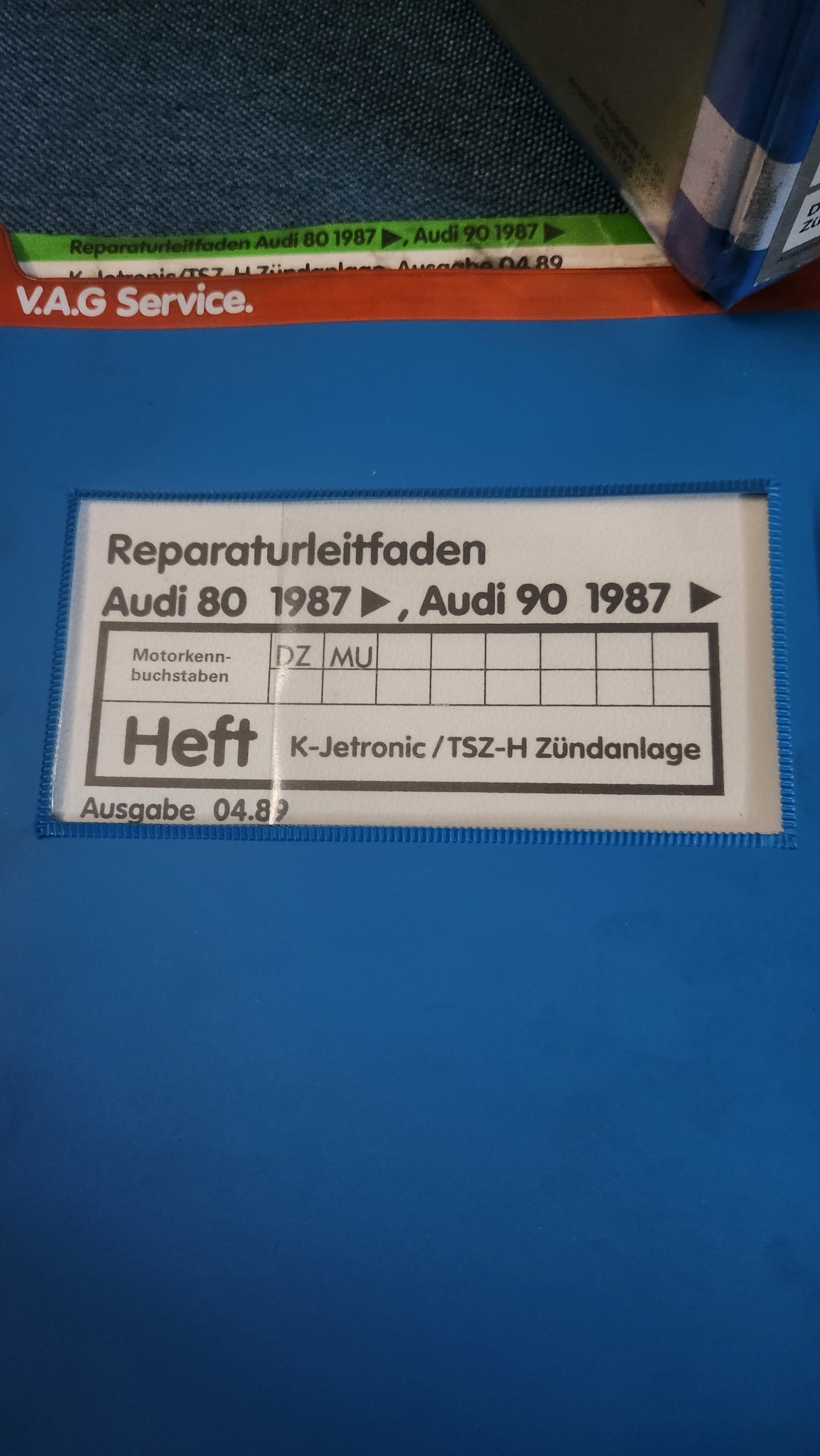 Audi 80/90 B3 Reparaturleitfaden Werkstattbuch Z2