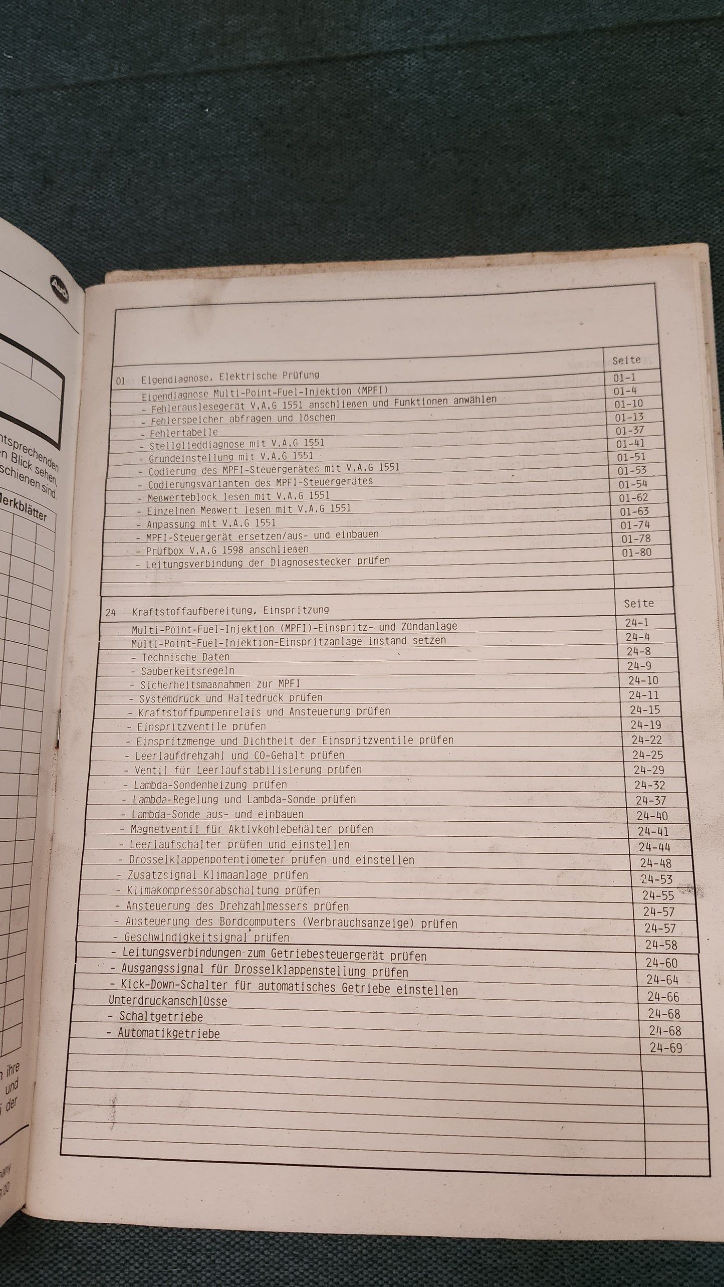 Audi 80 B4 ABC Motor Reparaturleitfaden Werkstattbuch