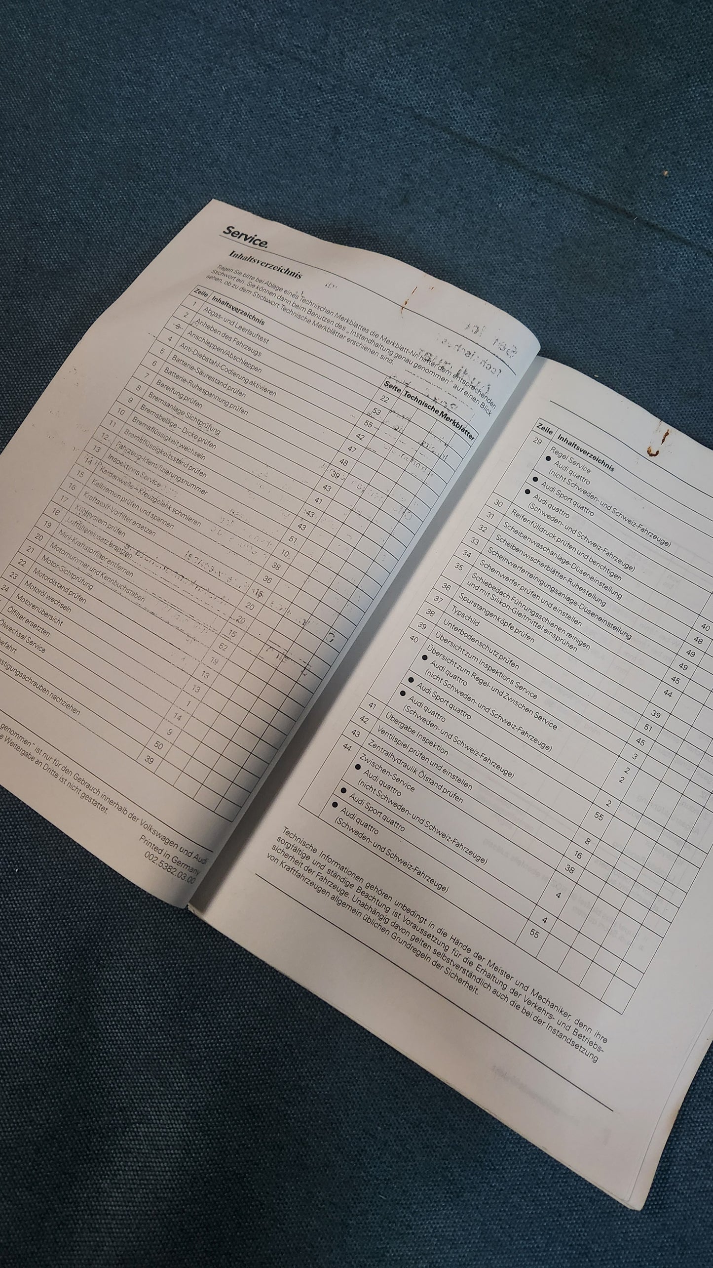 Instandhaltung genaungenommen Audi Quattro Sport Reparaturleitfaden Werkstattbuch