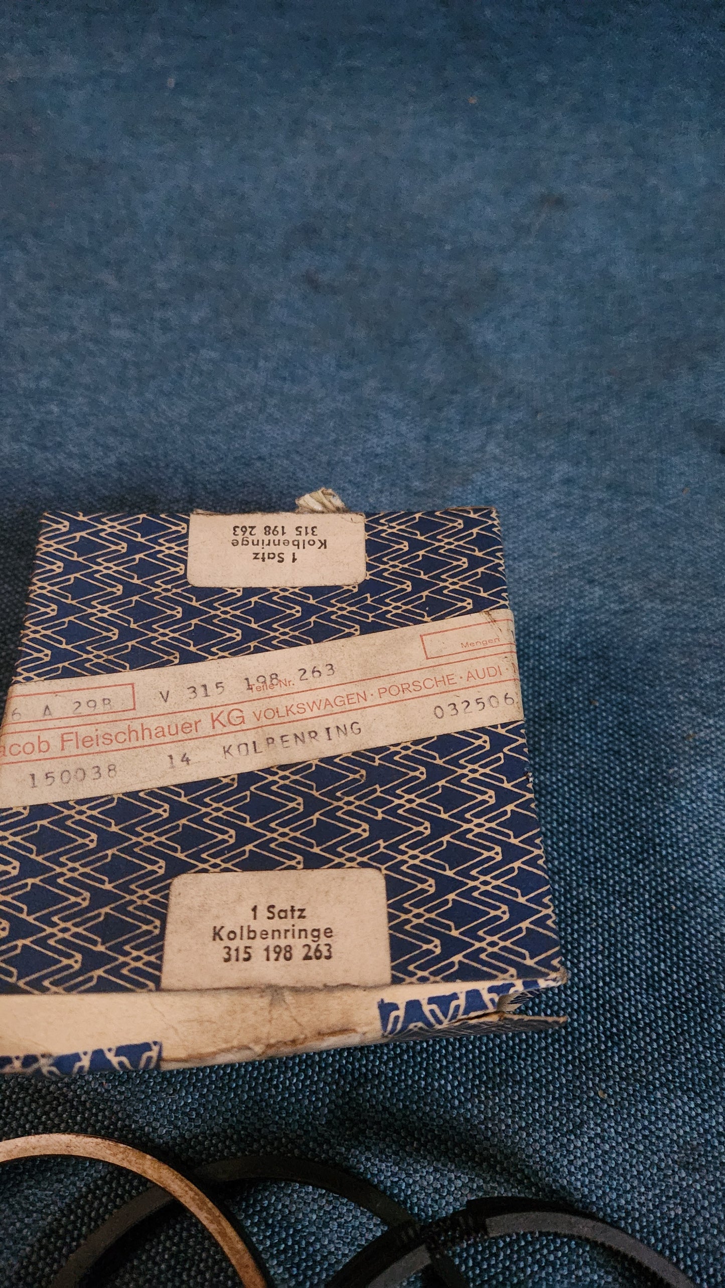 Piston rings Type 1 Type 3 Beetle T1 315198263 Nos E4