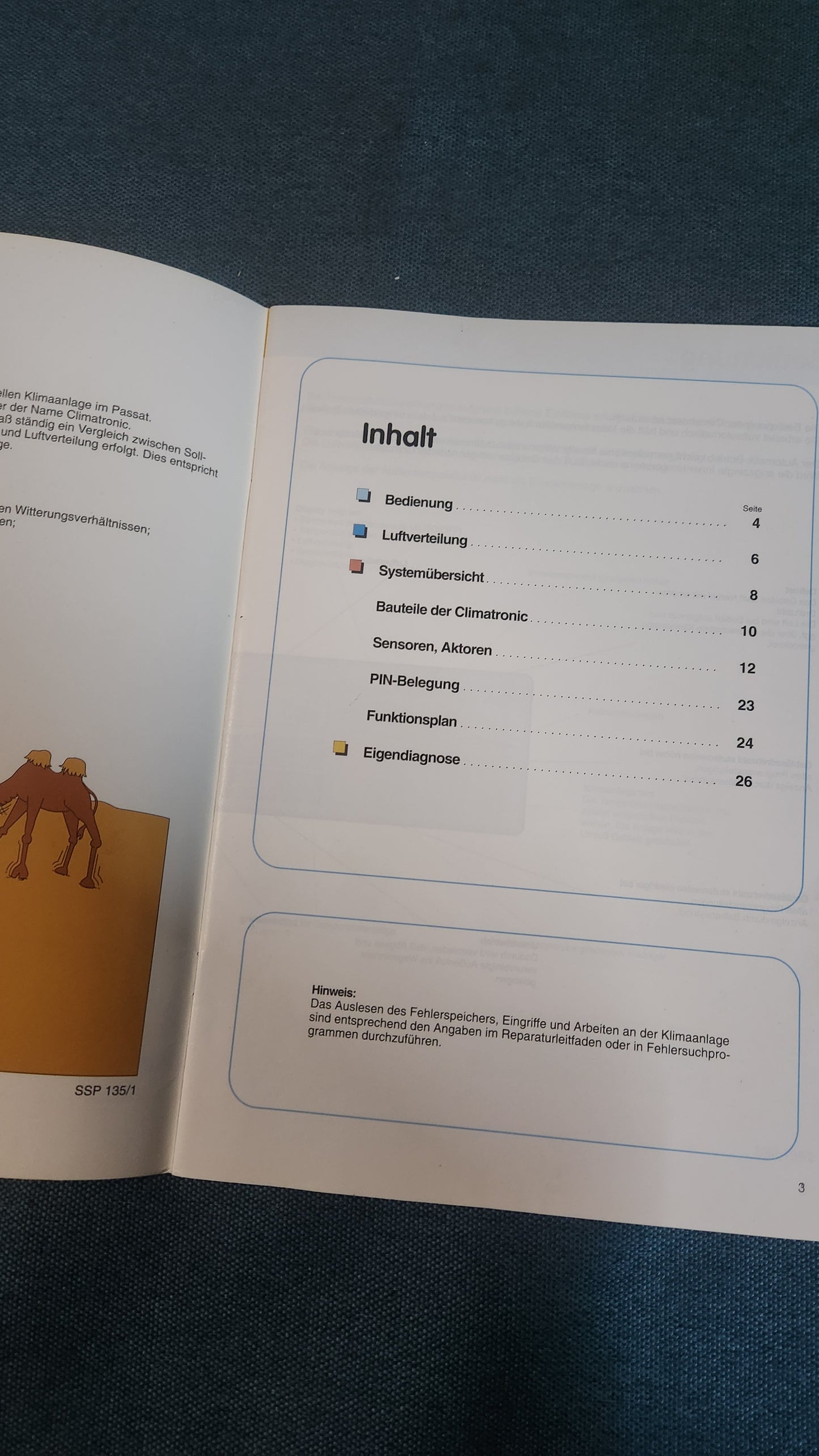 Climatronic Selbststudienprogramm Nr. 135 Reparaturleitfaden Werkstattbuch