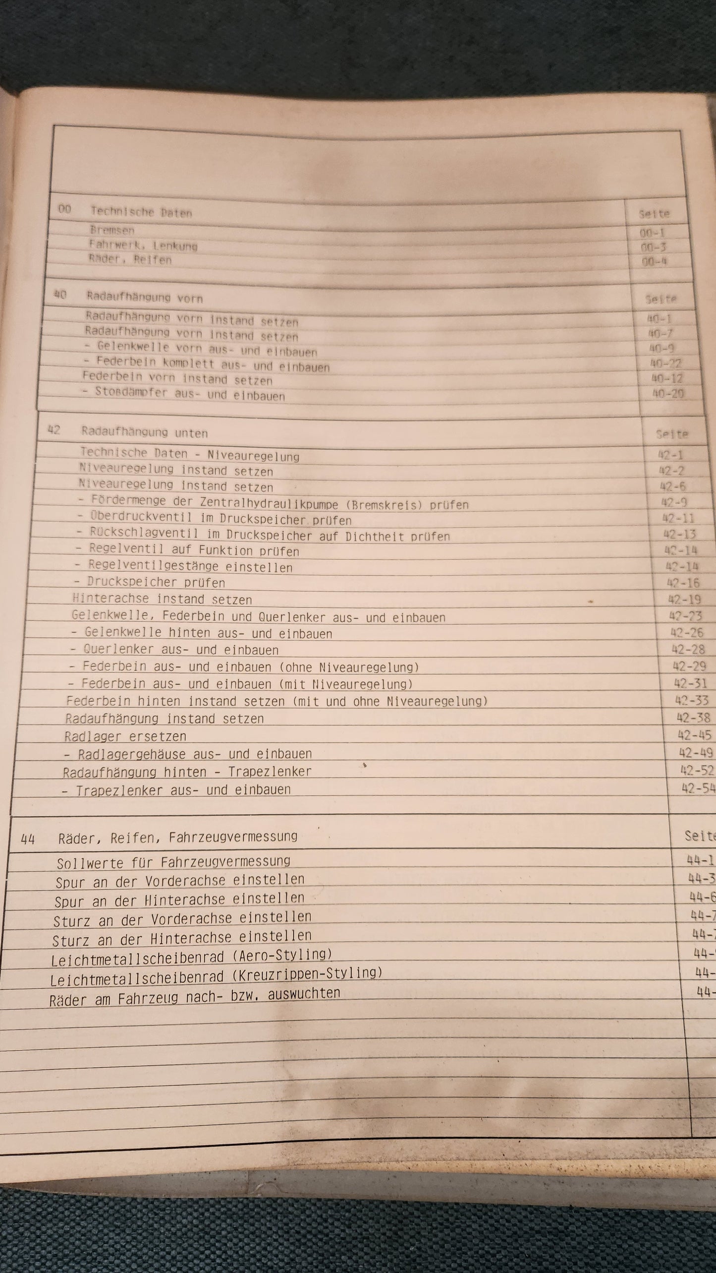 Audi V8 Fahrwerk Reparaturleitfaden Werkstattbuch