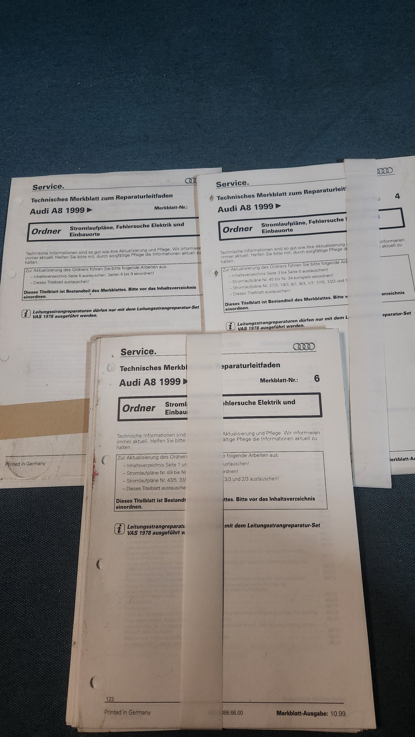 Audi A8 D2 Stromlaufpläne Werkstattbuch Reparaturleitfaden