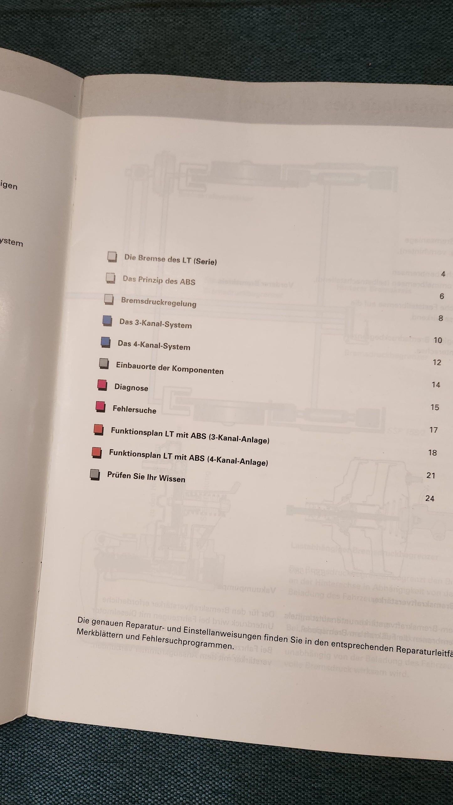 LT 1 mit ABS Selbststudienprogramm Nr. 158 Reparaturleitfaden Werkstattbuch