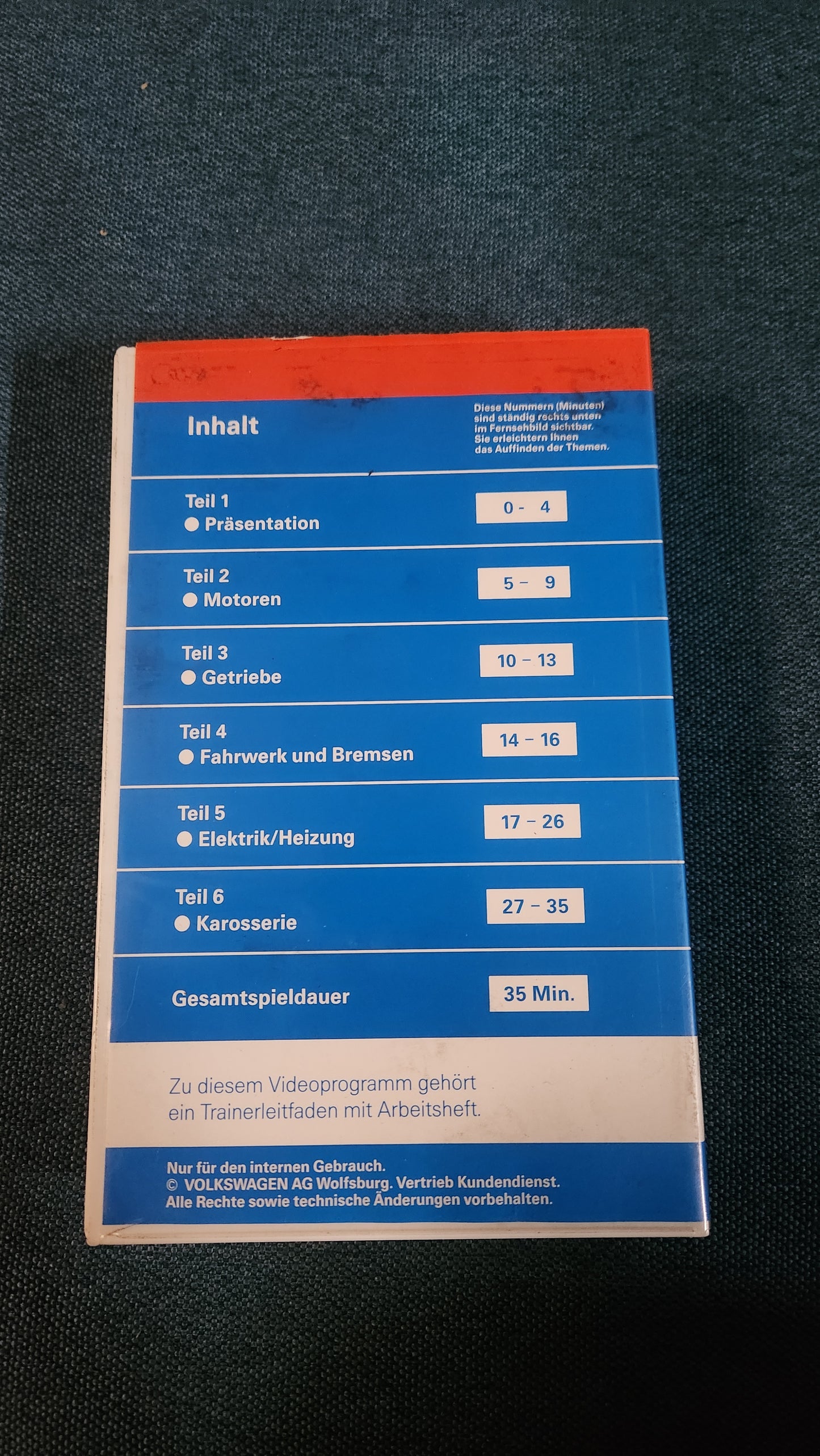 Volkswagen Passat 3B/BG Reparaturleitfaden Werkstattfilm VHS