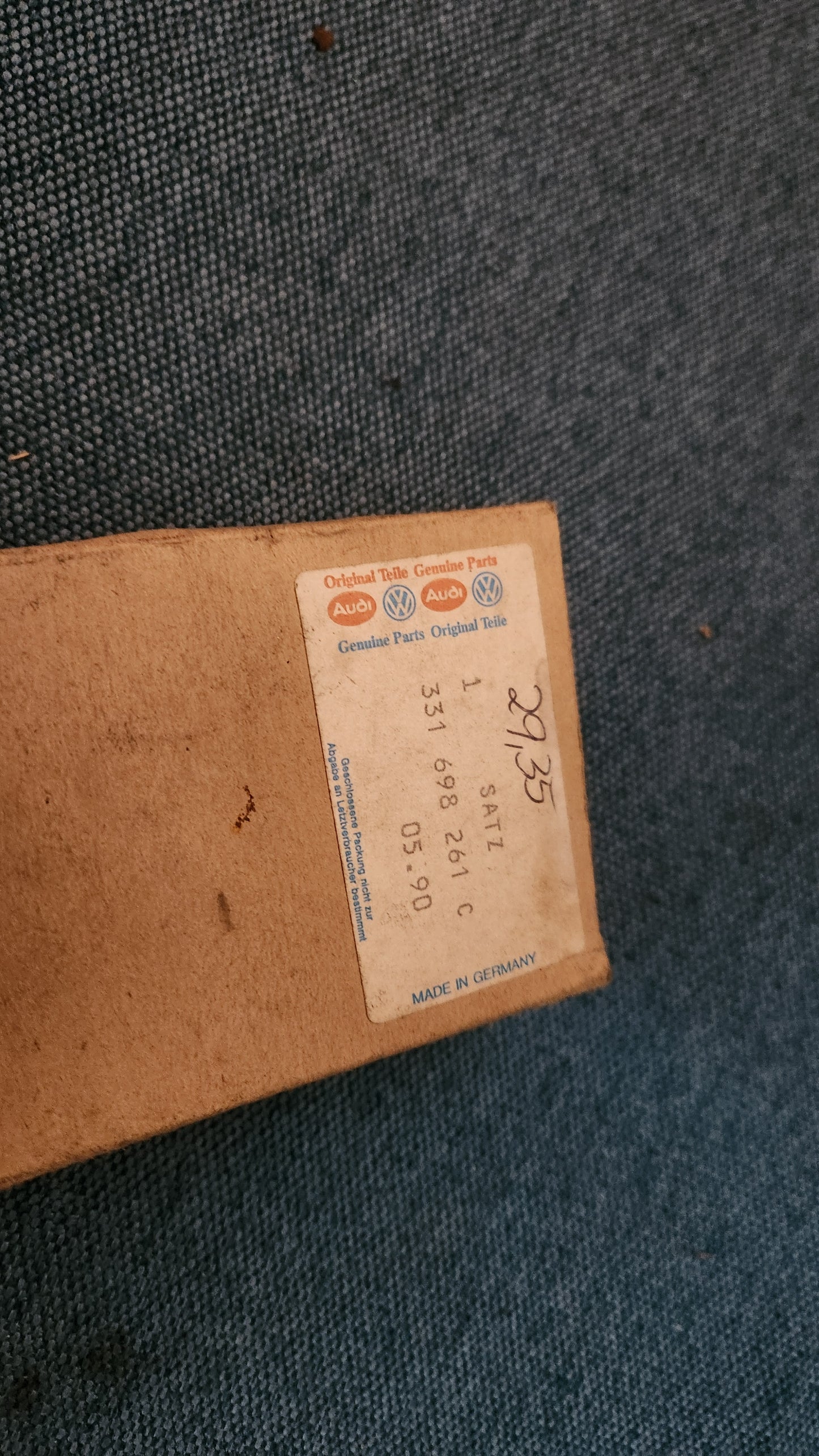 Golf 1/2/3 Caddy Jetta 1/2 Polo 6n Polo 86c Scirocco 1/2 331698261C Nos A3