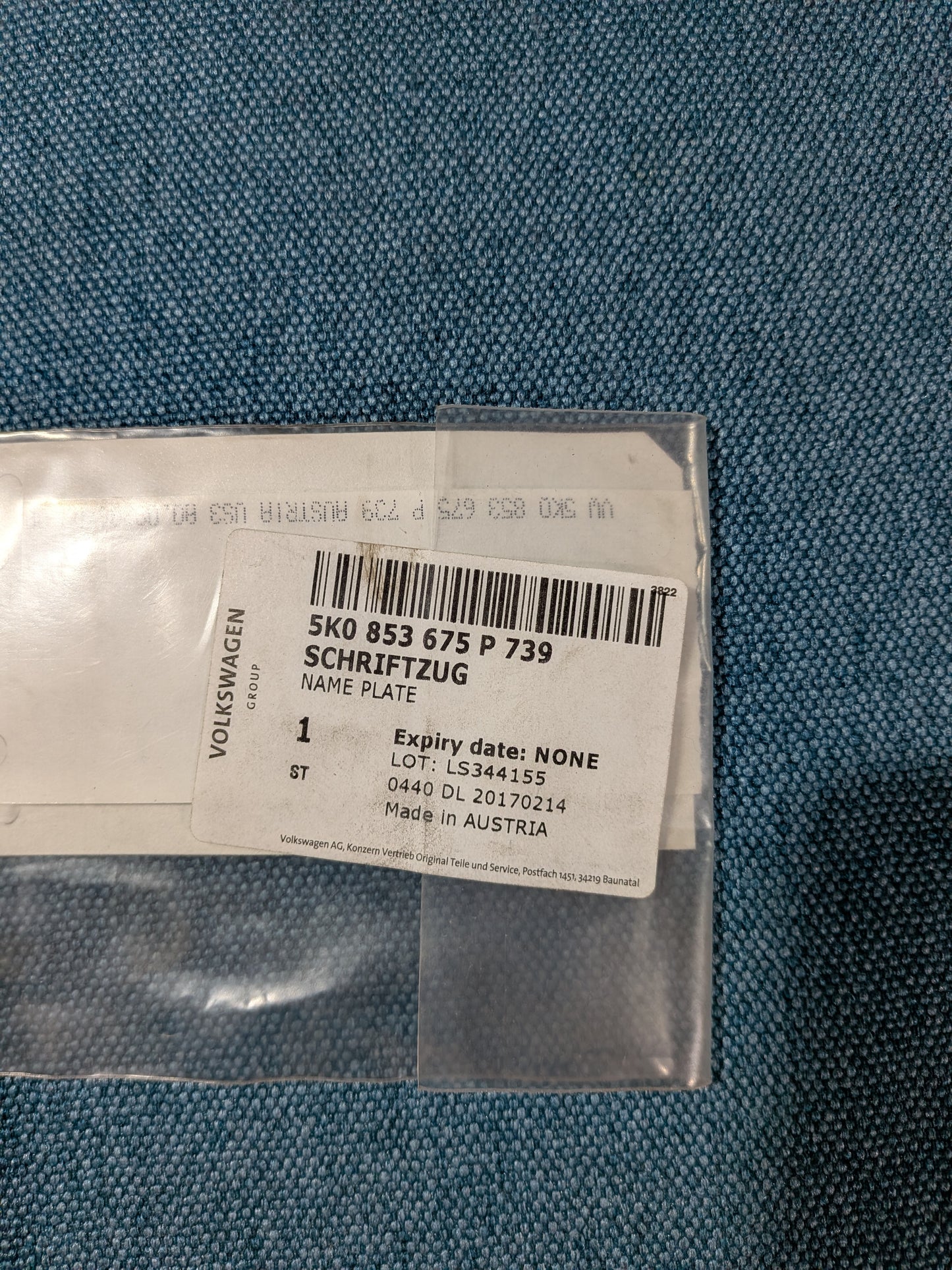 Emblem Heckklappe TDI Chrom Golf 6 5K0853675P739 NOS A12