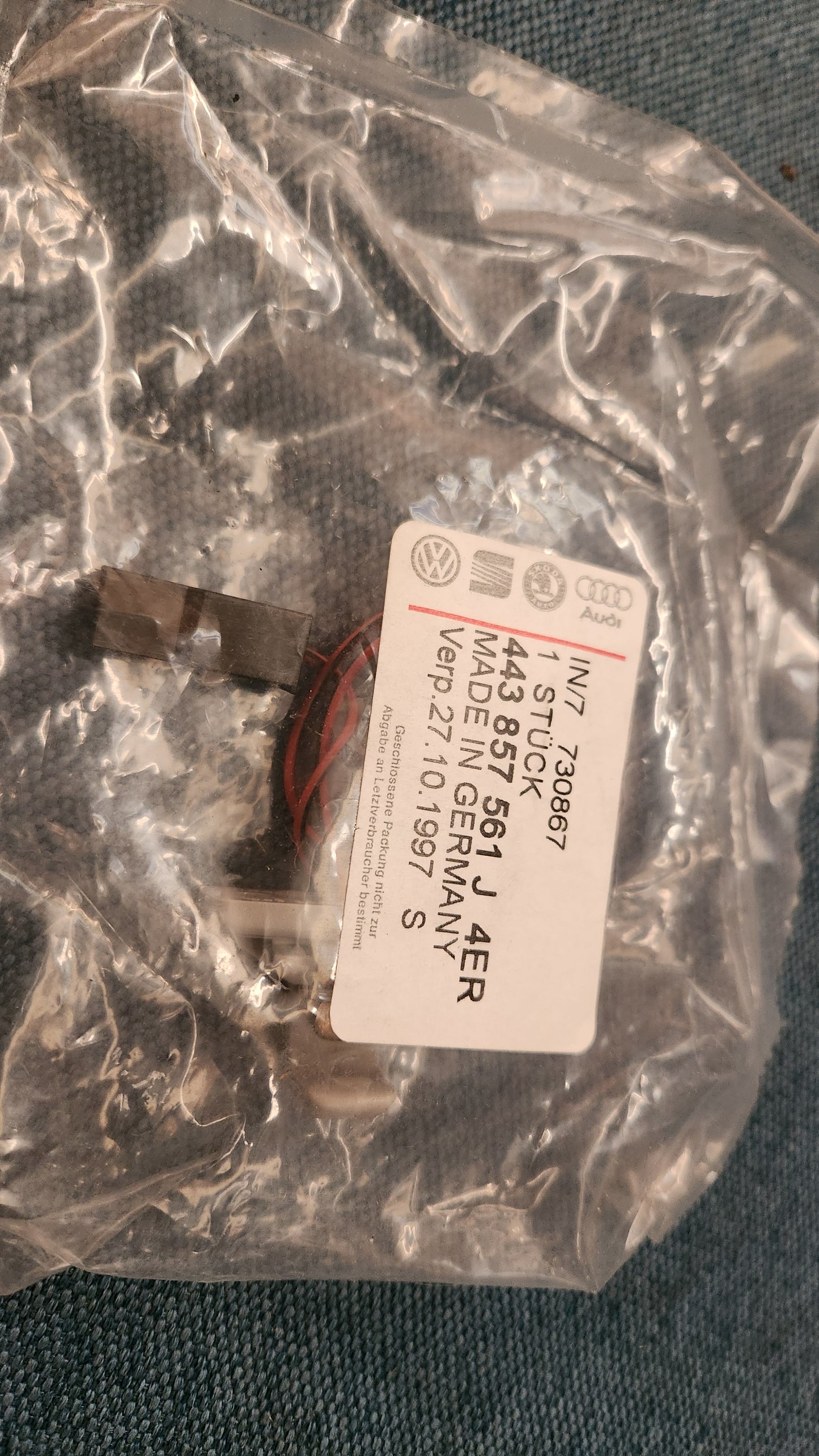 Halter Sonnenblende Audi 80/100/A6 B4 Typ89 Grau 443857561J Nos