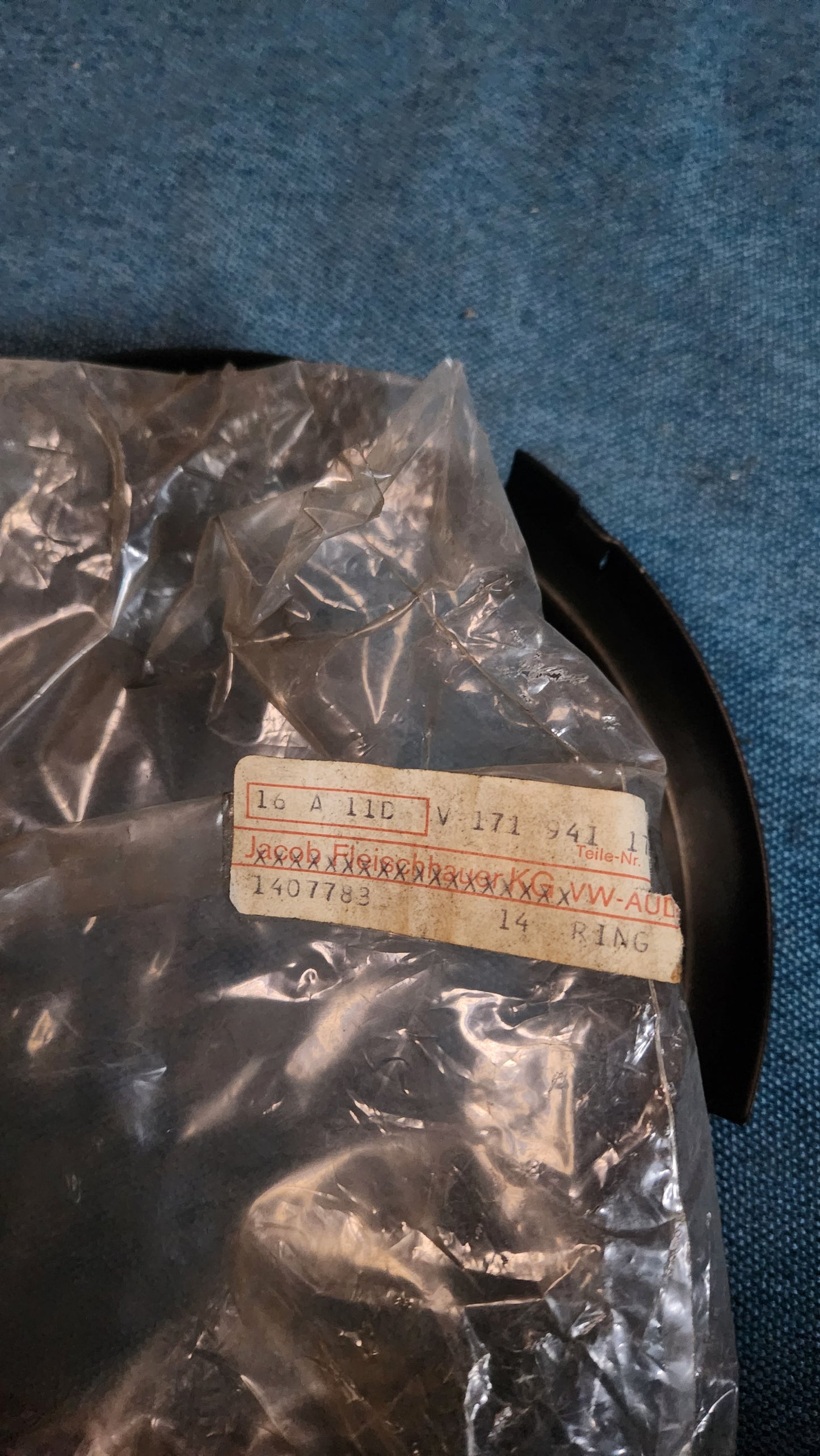 Golf 1 Scheinwerfer Abdeckung Schwarz 171941175 Nos E5
