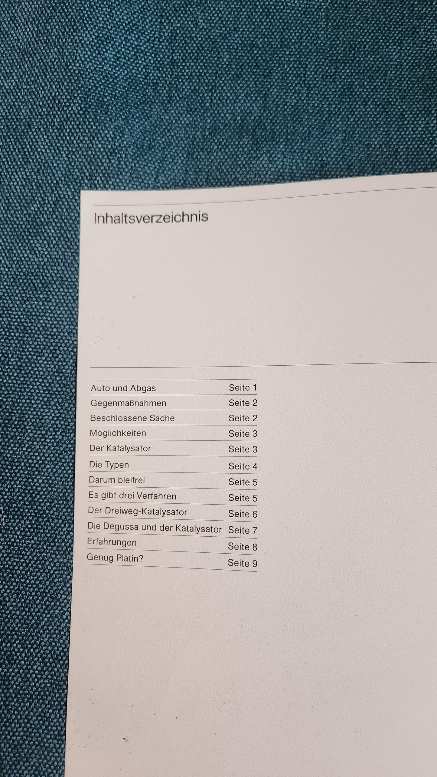 Katalysatoren für eine saubere Welt Heft