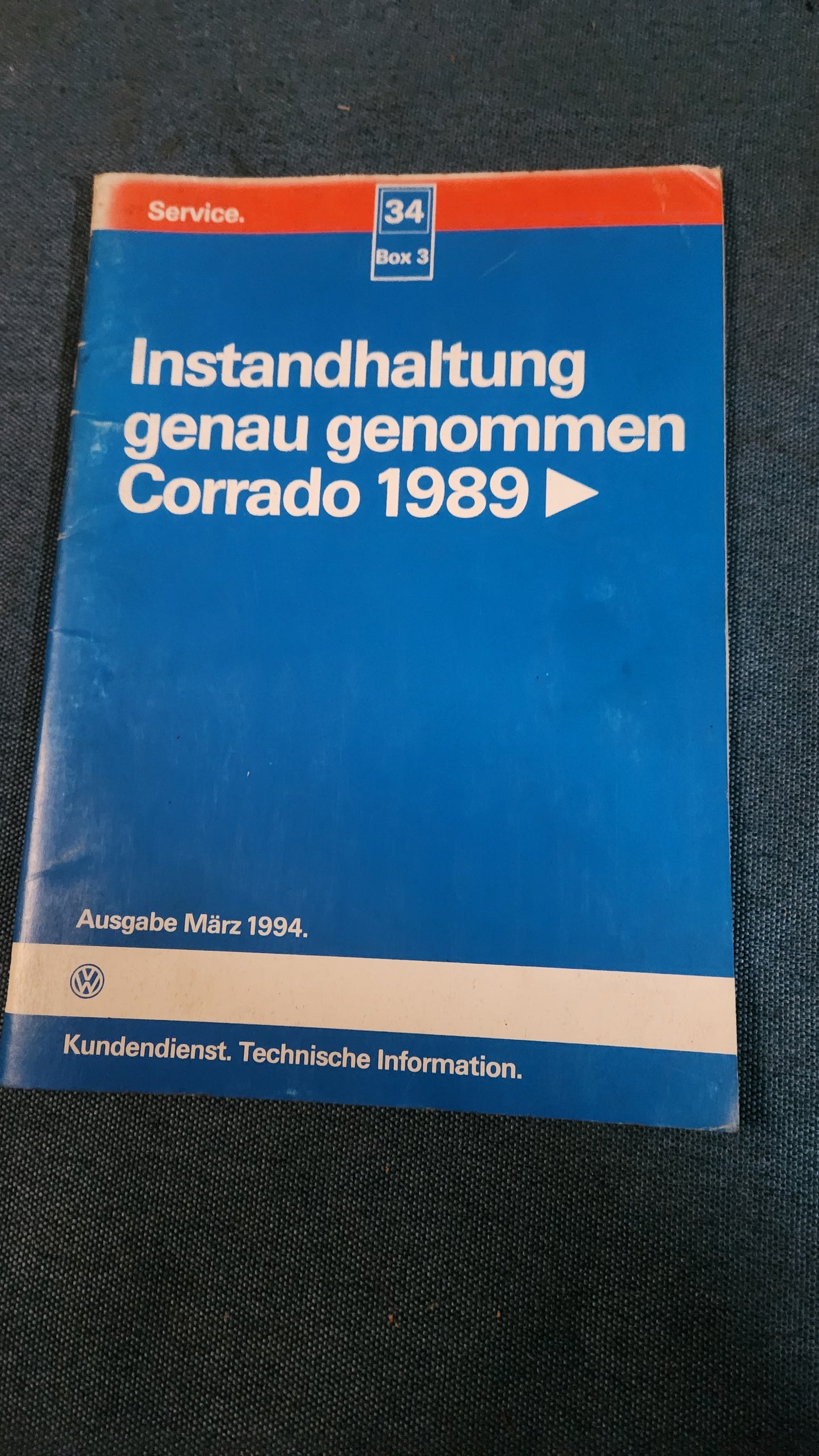 Maintenance, specifically: Corrado 1989 Repair Manual Workshop Manual