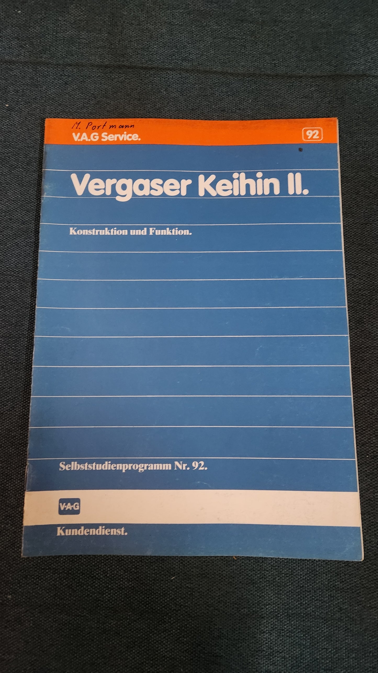Vergaser Keihin 2 Konstruktion und Funktion Selbststudienprogramm Nr.92  Reparaturleitfaden Werkstattbuch