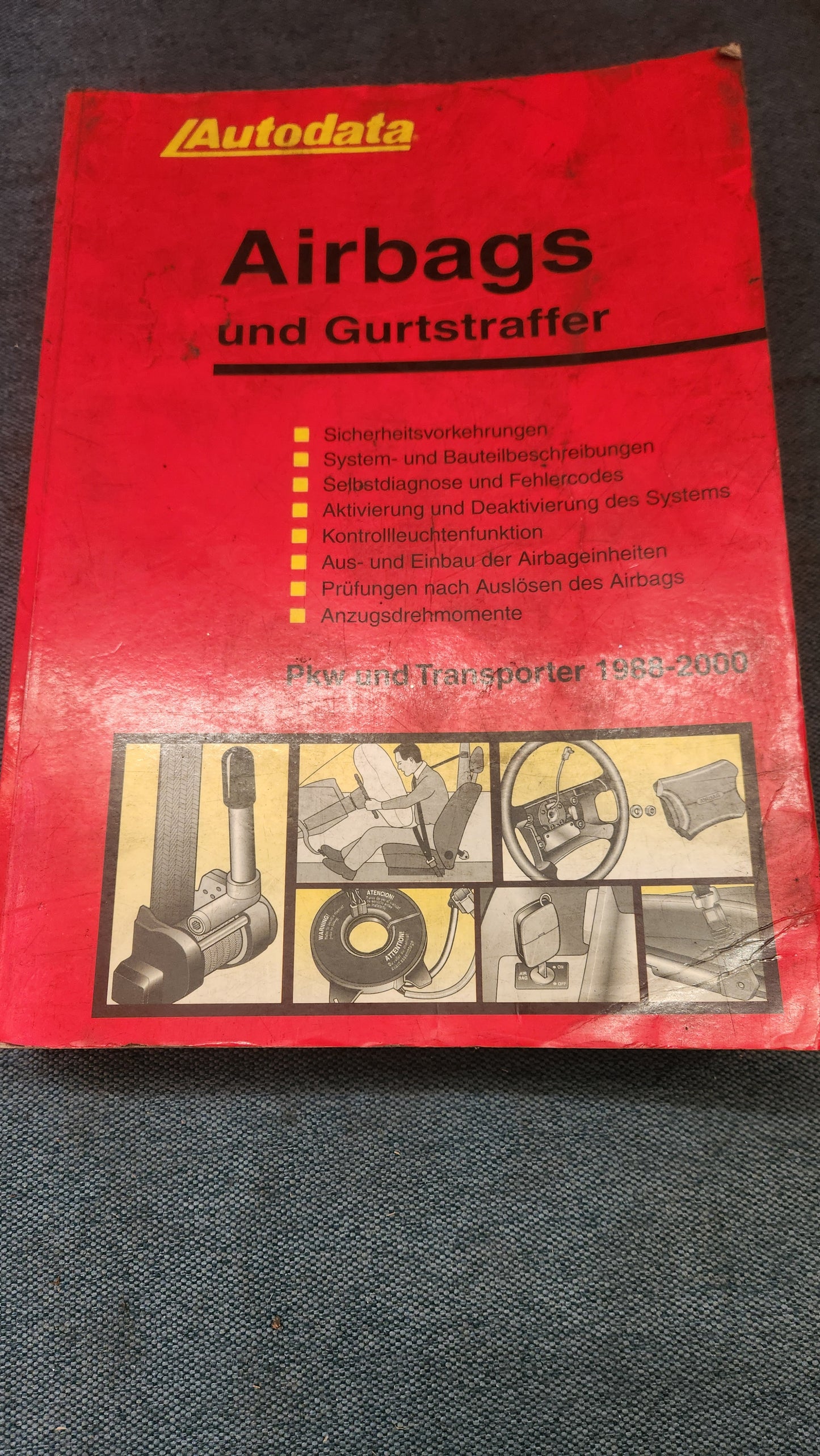 Airbag und Gurtstraffer Autodata Werkstattbuch Reparaturleitfaden  VW/Audi/Mercedes/Opel/Mazda usw...