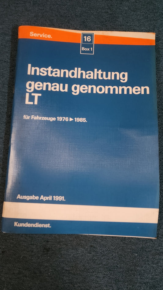 LT 1 Maintenance, more precisely Repair Manual Workshop Manual