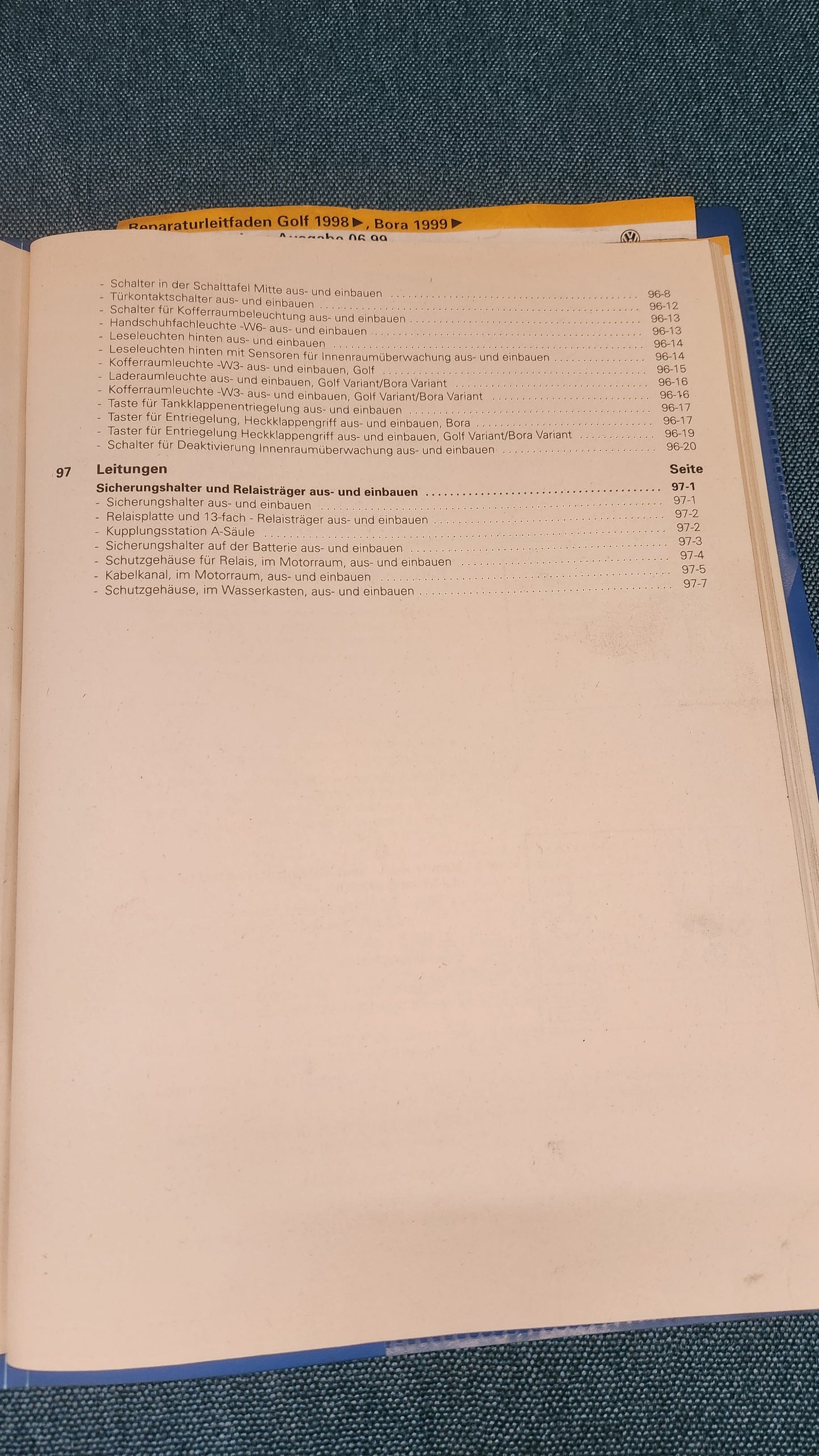 Repair manual, workshop manual