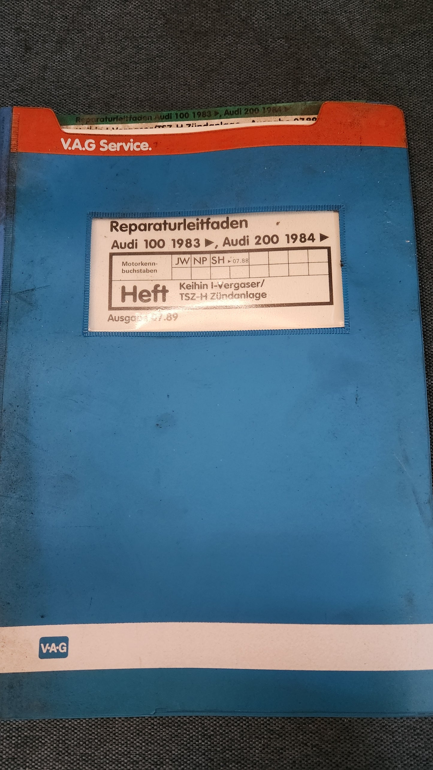 Audi 100/200 C3 NP SH Engine Repair Manual Workshop Manual