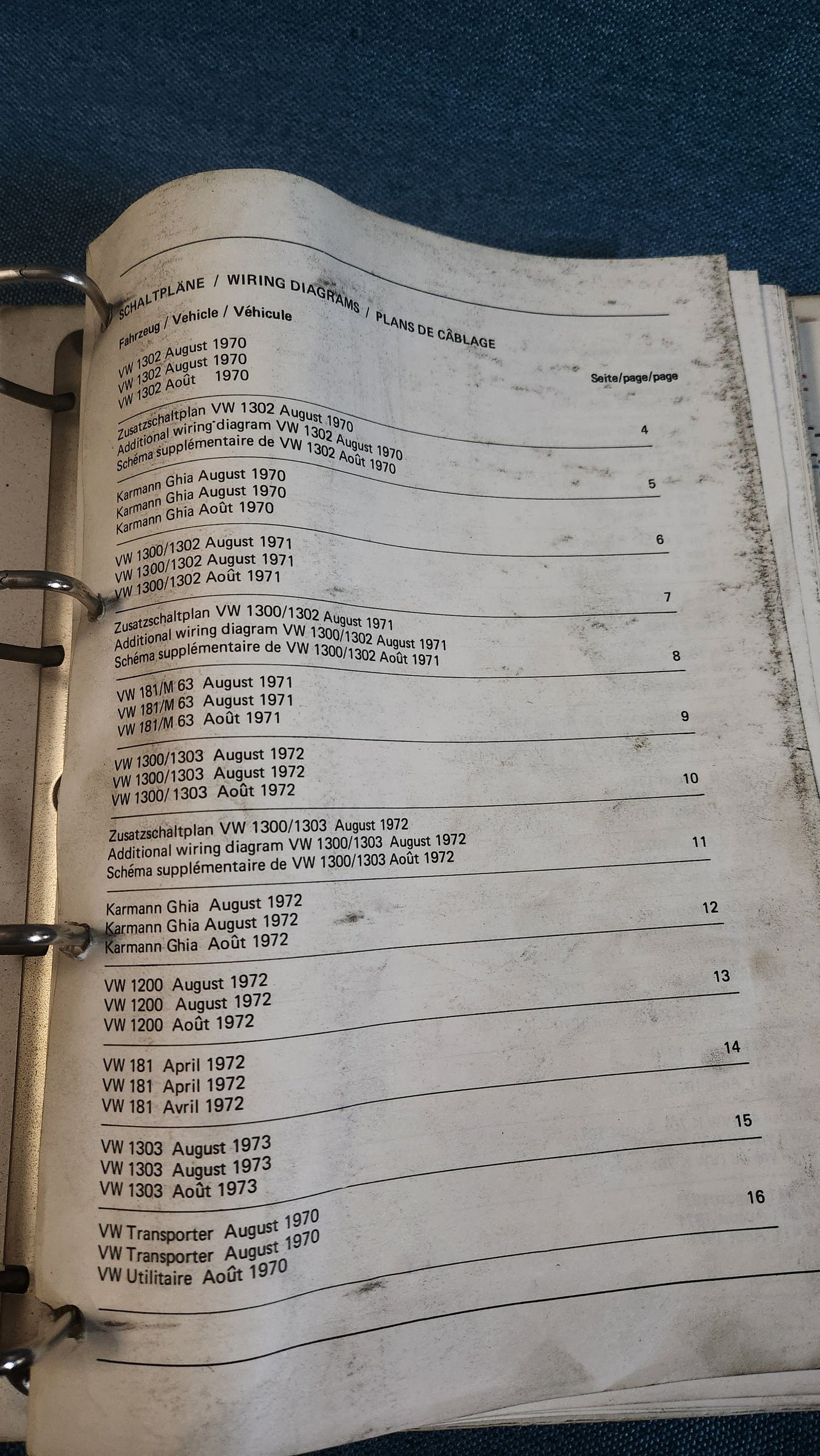 Typ 1/2/3/4/ Mod.48 Käfer/Karmann Ghia/Vw 181 Kübelwagen/T2 Bus Reparaturleitfaden Werkstattbuch