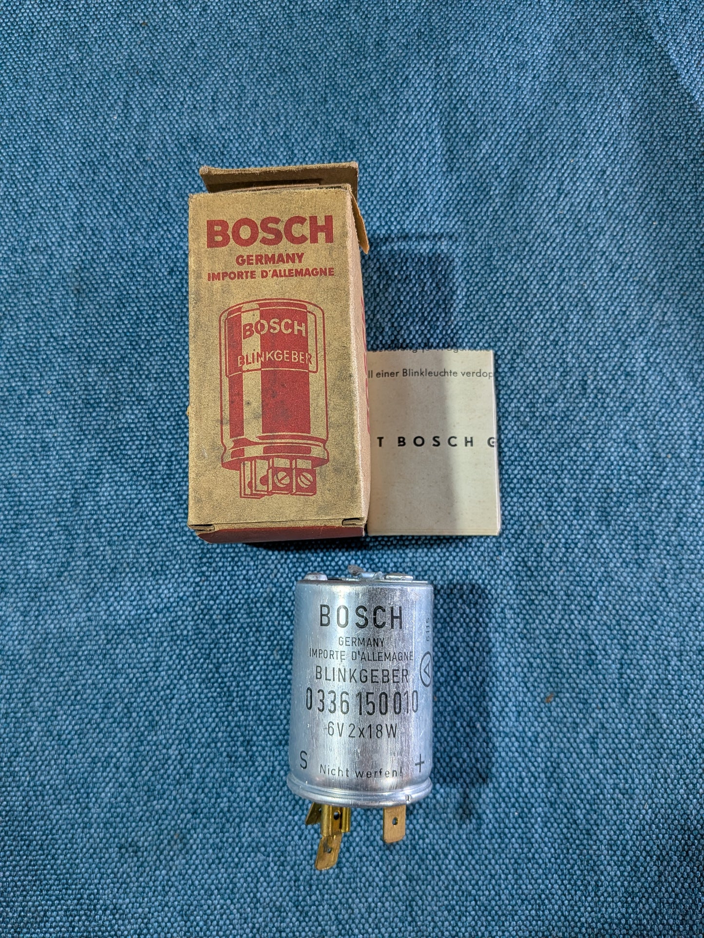 Blinkgeber Relais Bosch Käfer/T1/T2 Bus/Porsche 356 0336150010 NOS/Neu G9